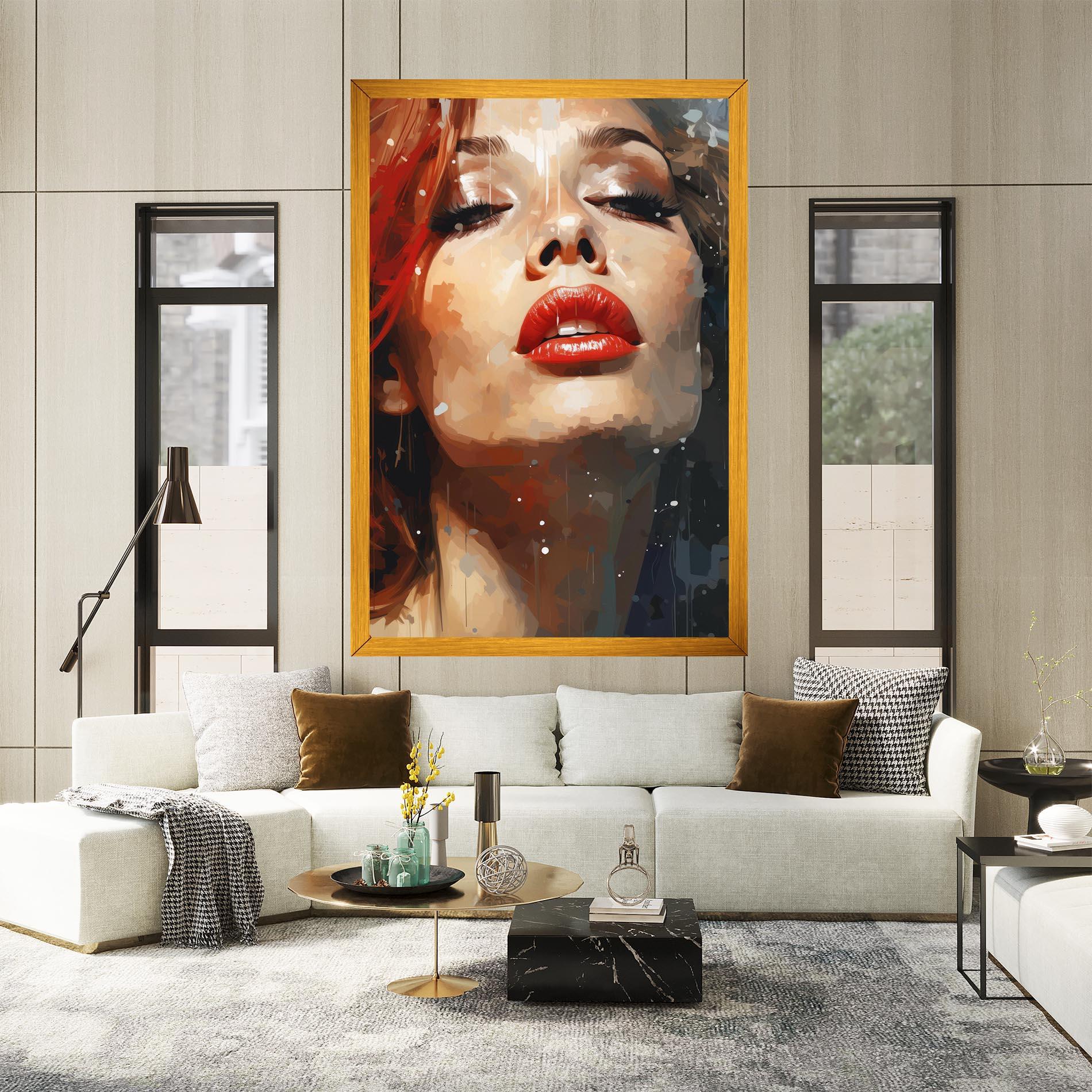 Leinwandbild Close Up Look Portrait mockup 2