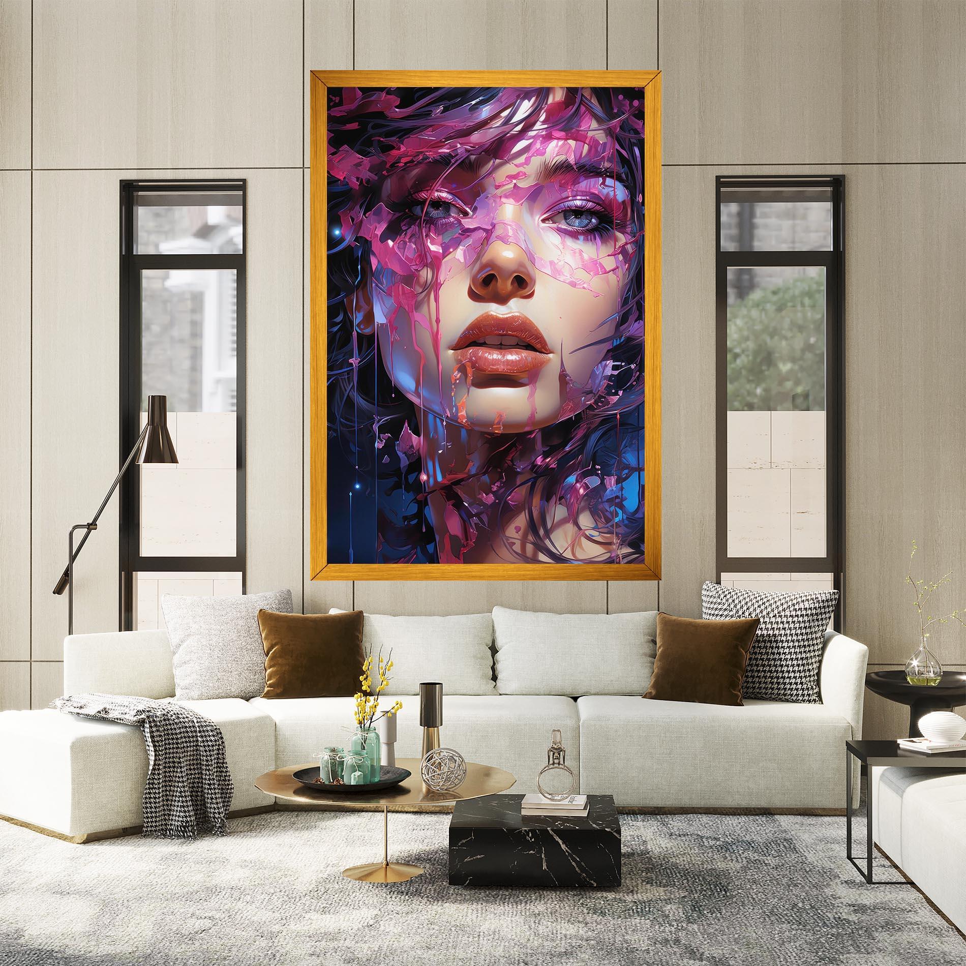 Leinwandbild Cute Purple Girl mockup 2