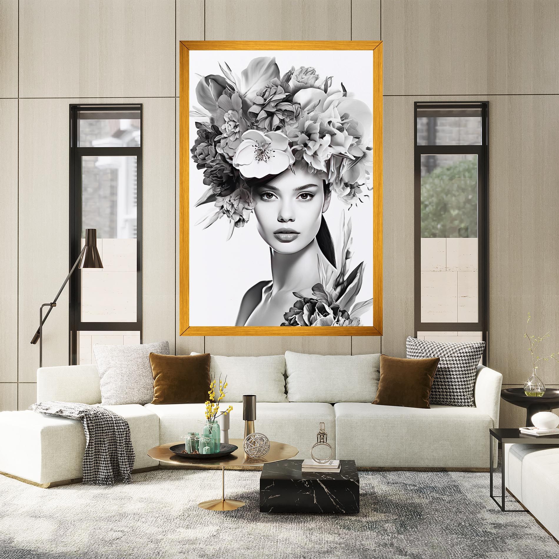 Flower Crown Woman mockup 2