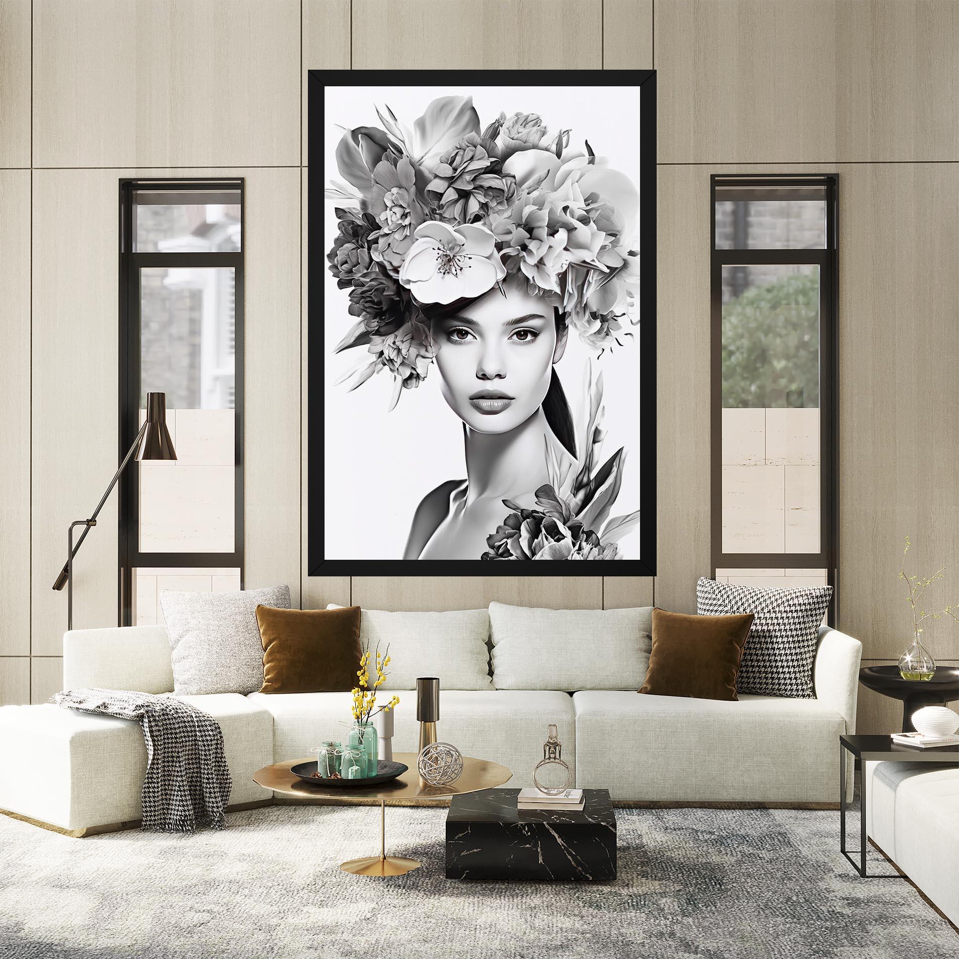 Leinwandbild Flower Crown Woman mockup 2