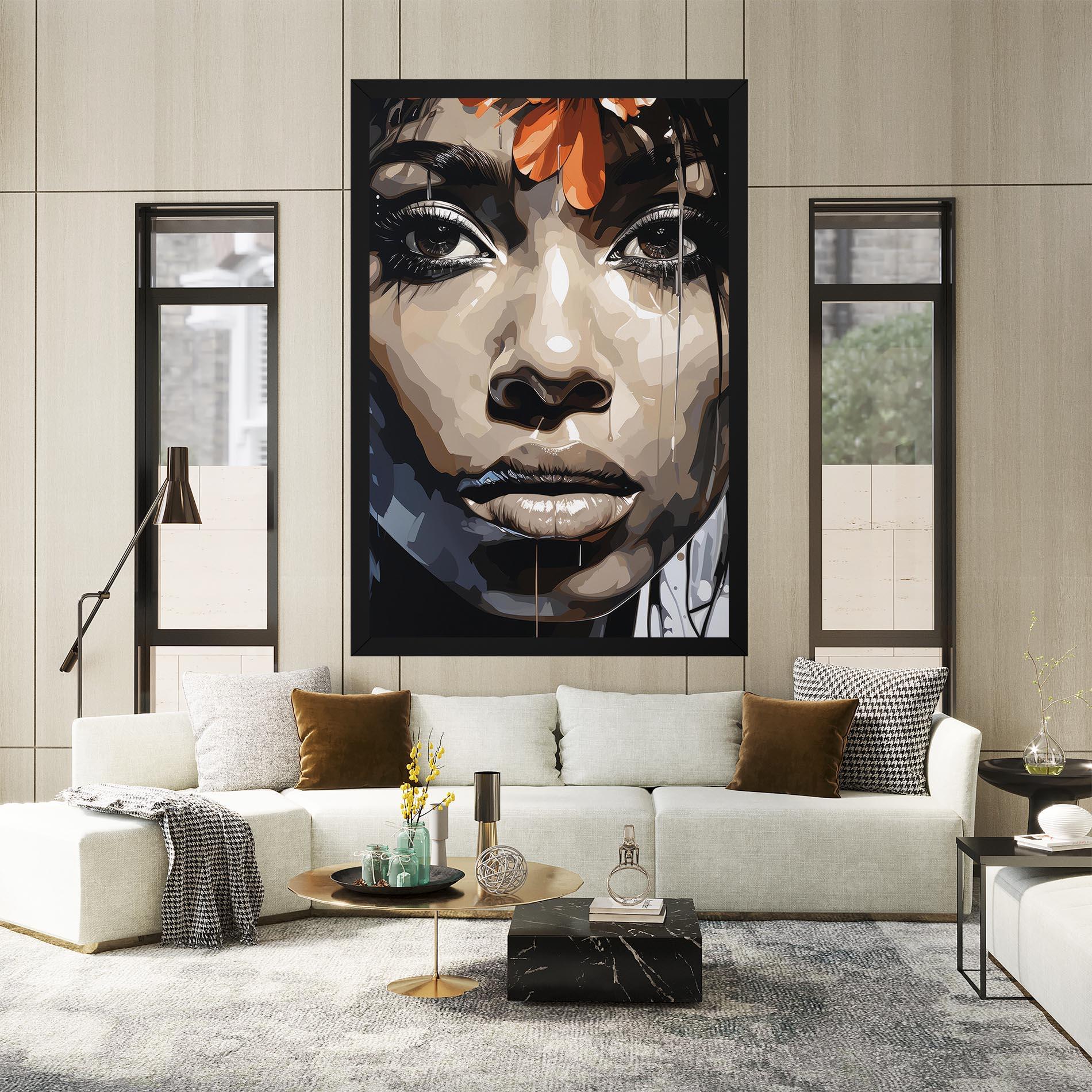 Leinwandbild Pretty Girl Portrait mockup 2