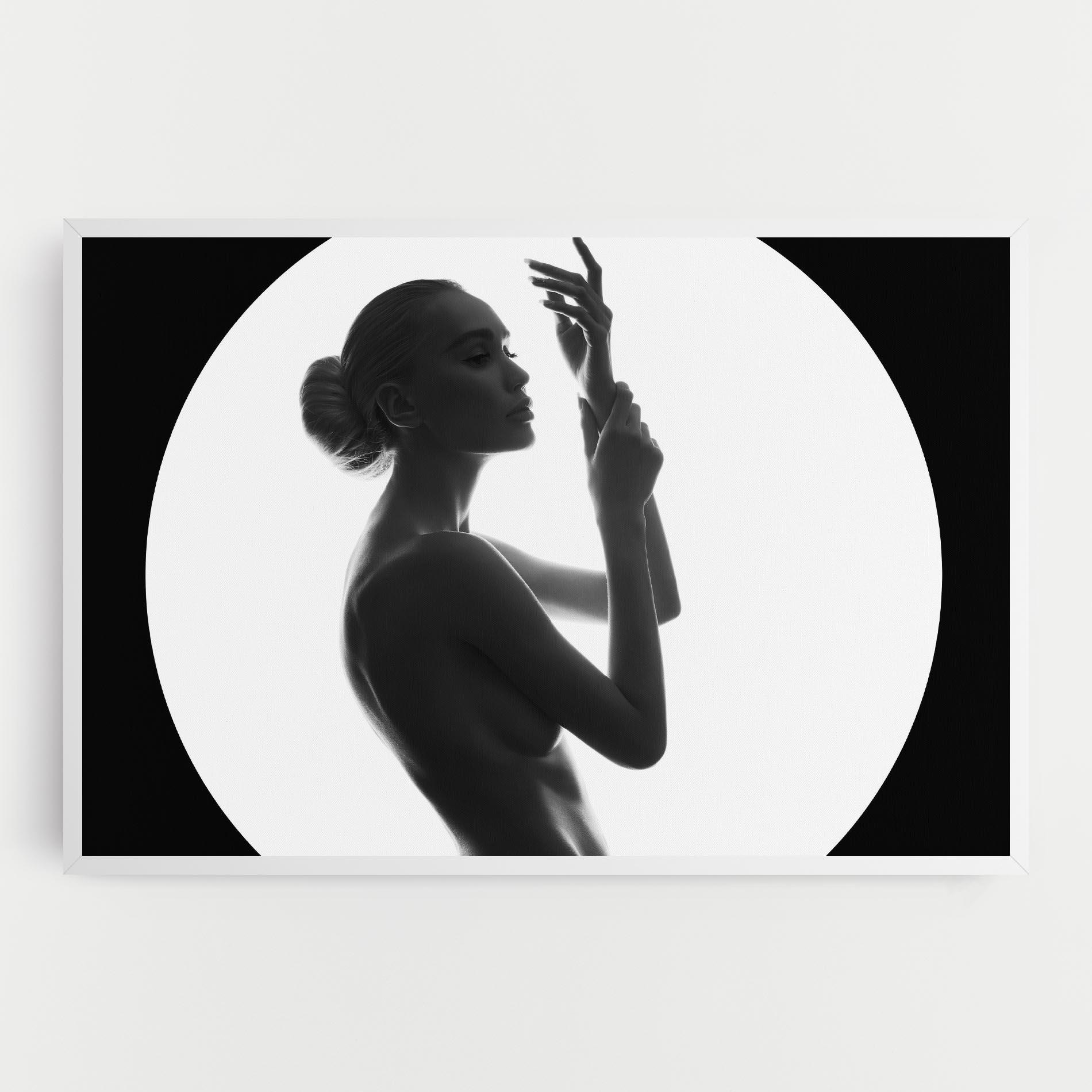 Leinwandbild Circle Woman Body mockup 0