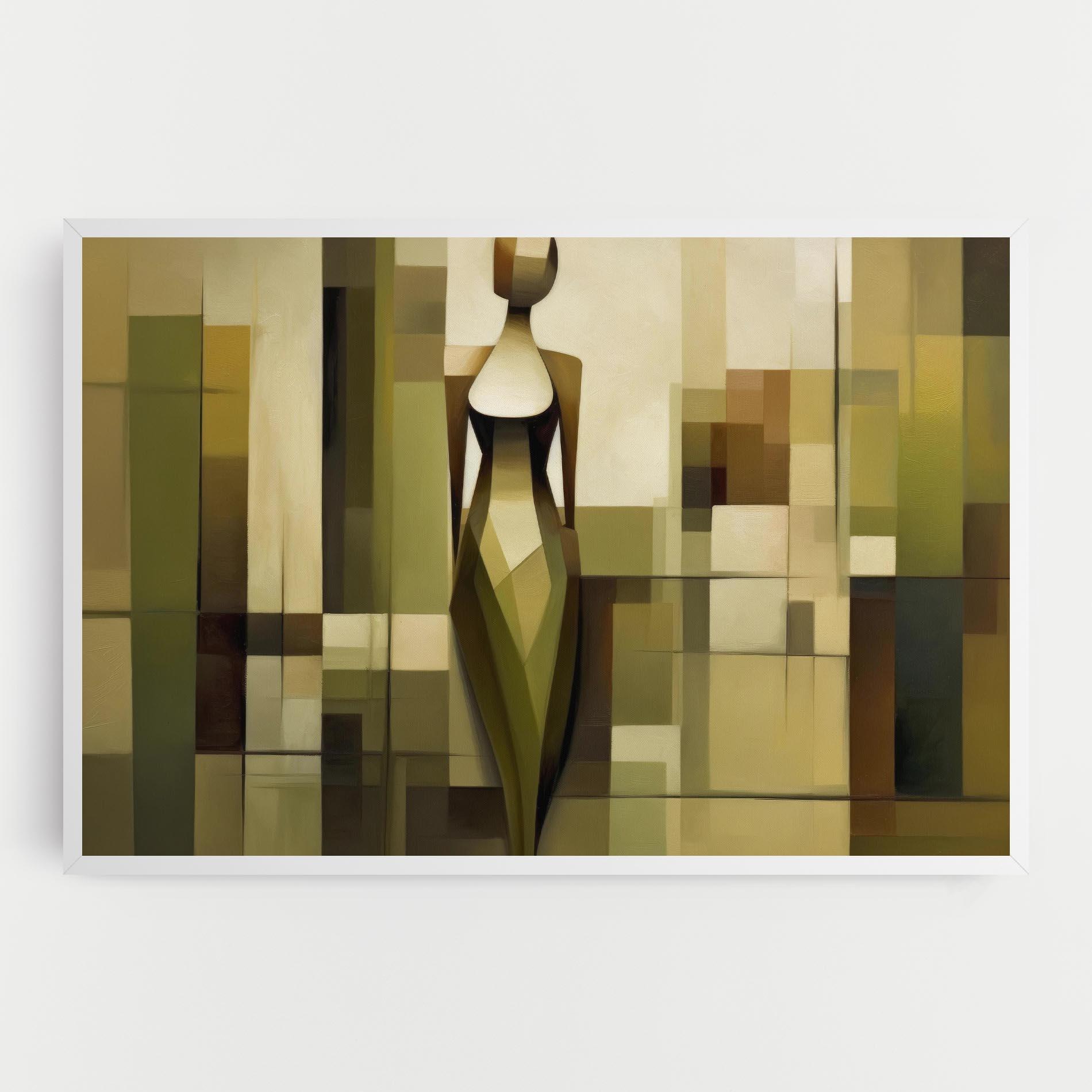 Leinwandbild Olive Green Shilouete mockup 0