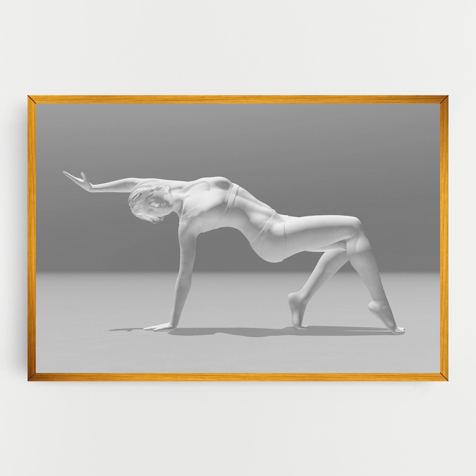 Leinwandbild 3d Gymnastic Pose mockup 0