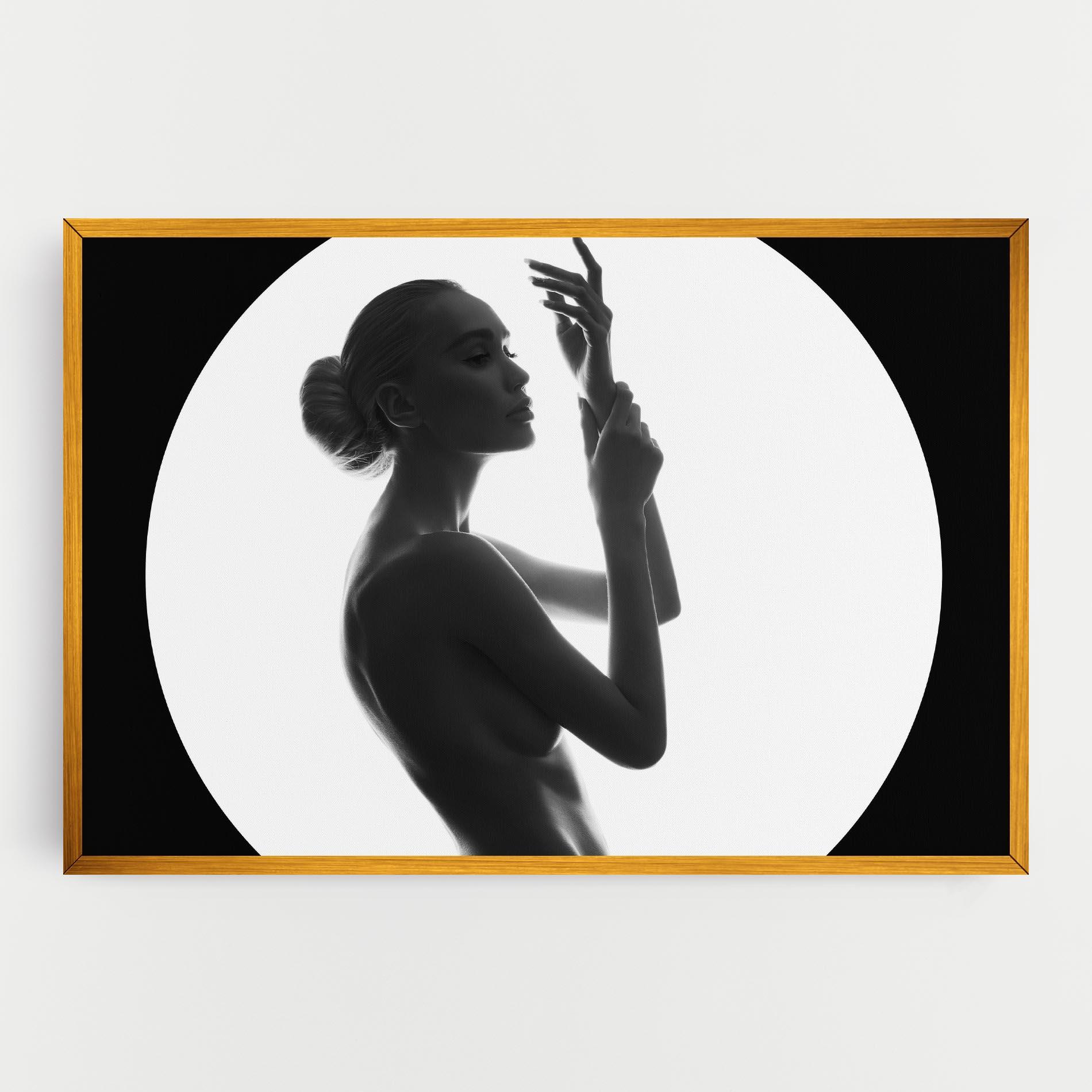 Leinwandbild Circle Woman Body mockup 0