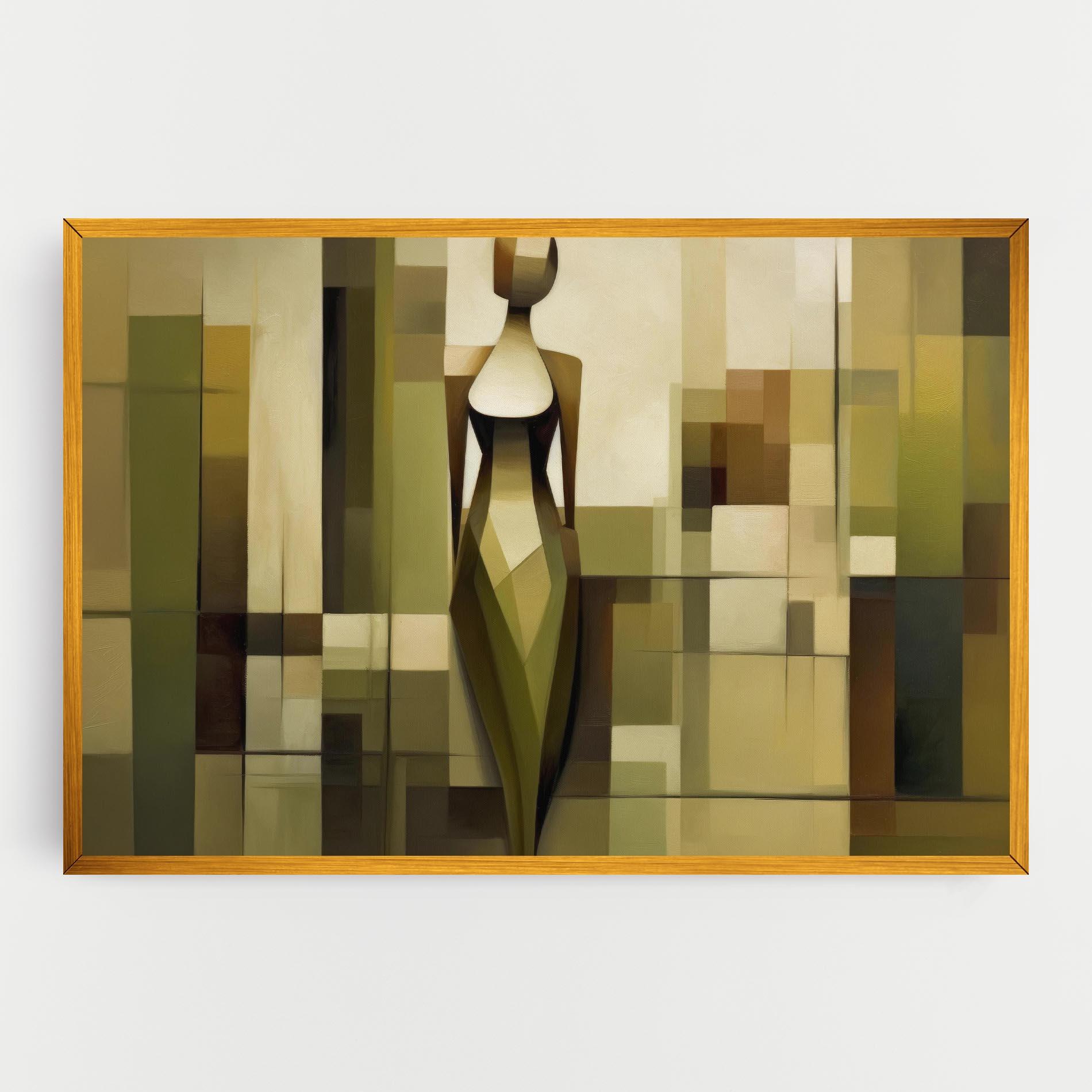 Leinwandbild Olive Green Shilouete mockup 0