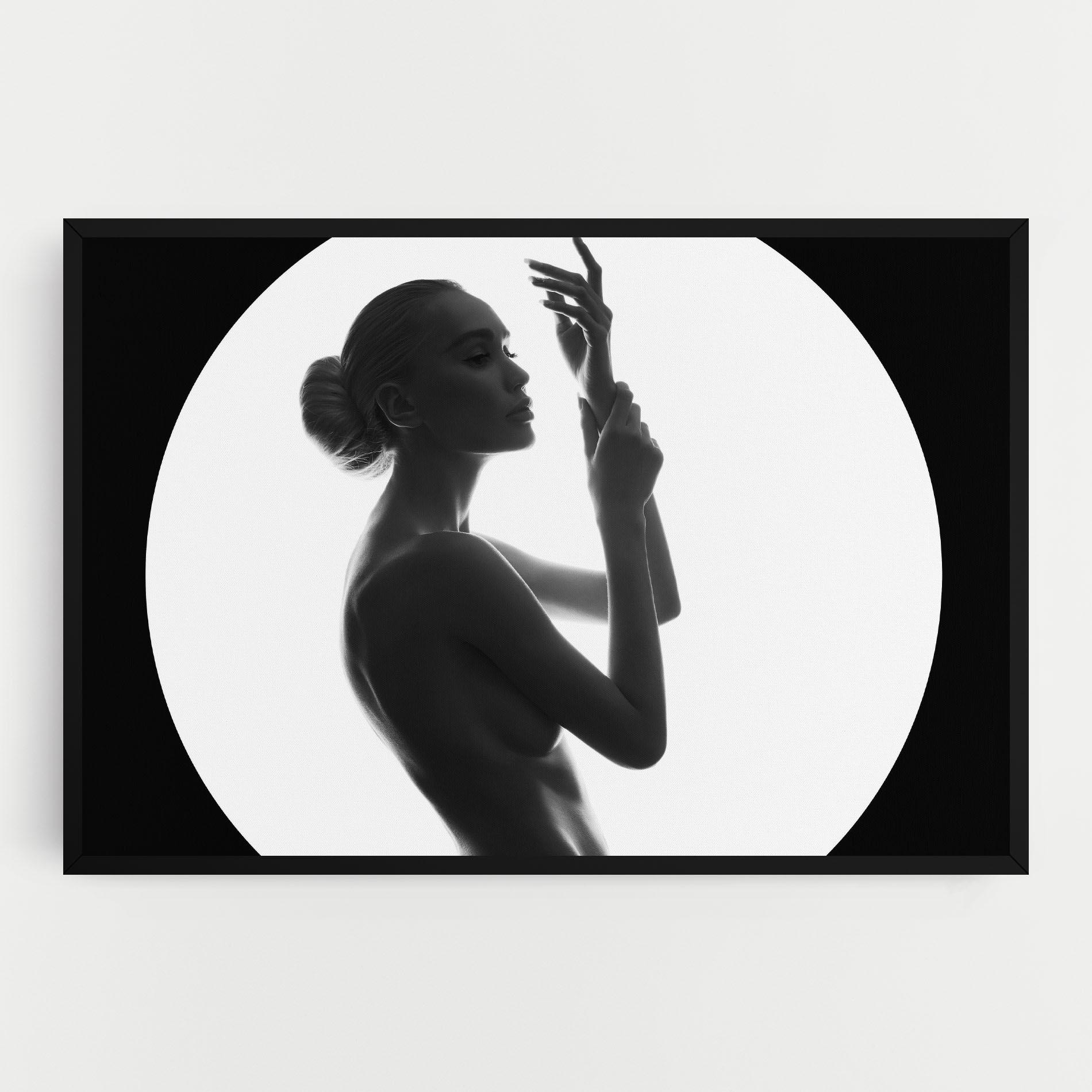 Leinwandbild Circle Woman Body mockup 0