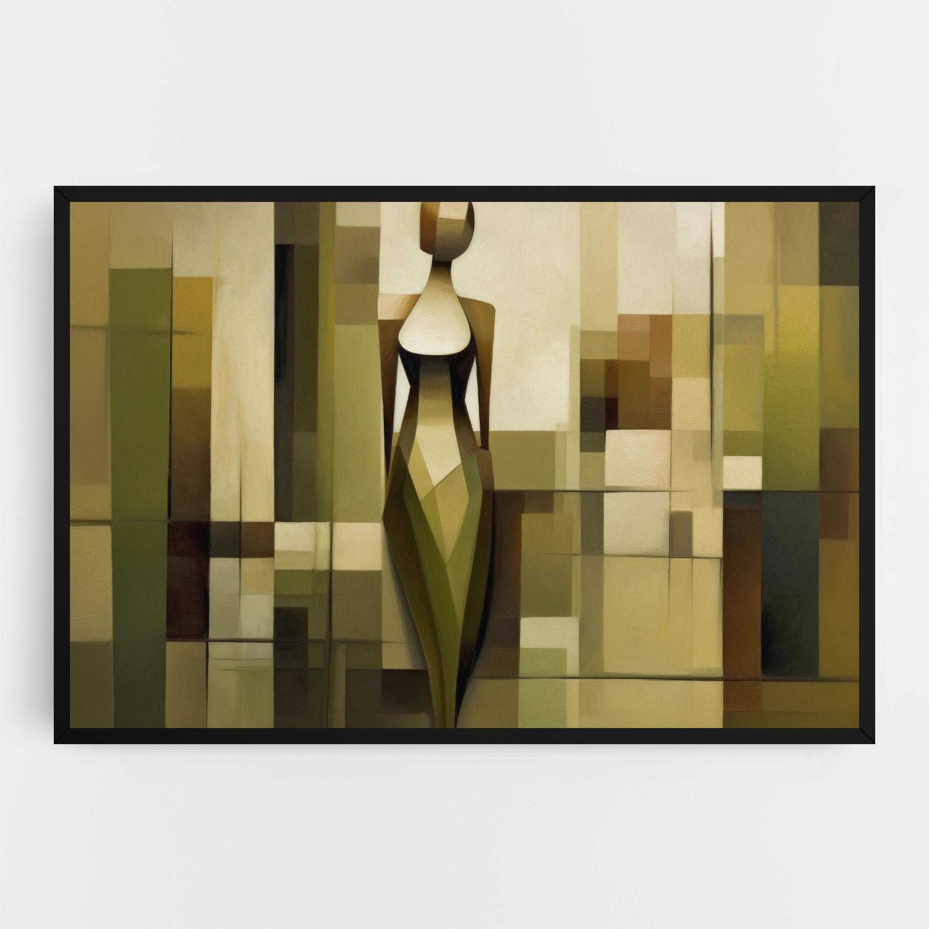 Leinwandbild Olive Green Shilouete mockup 0