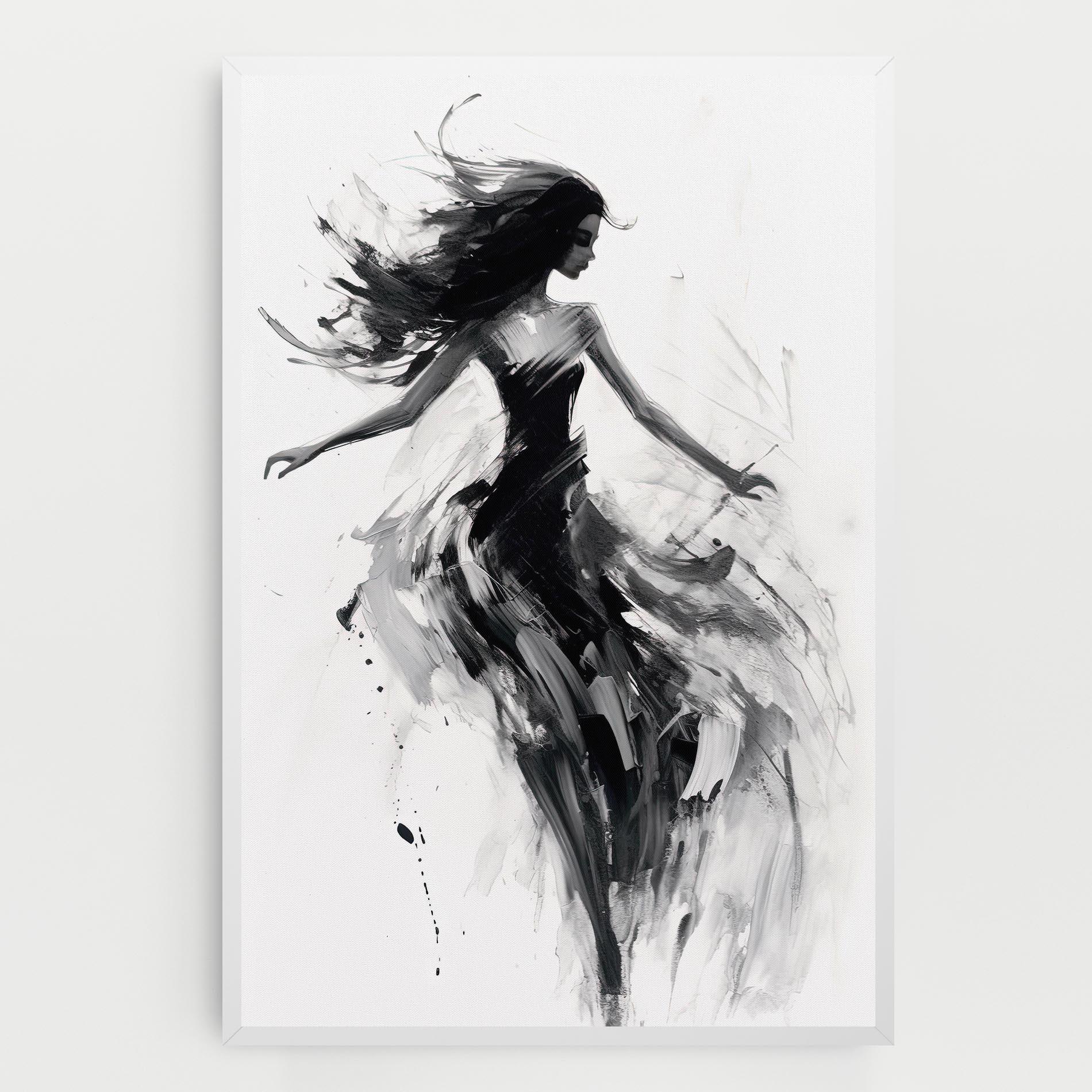 Leinwandbild Black Ink Woman mockup 0