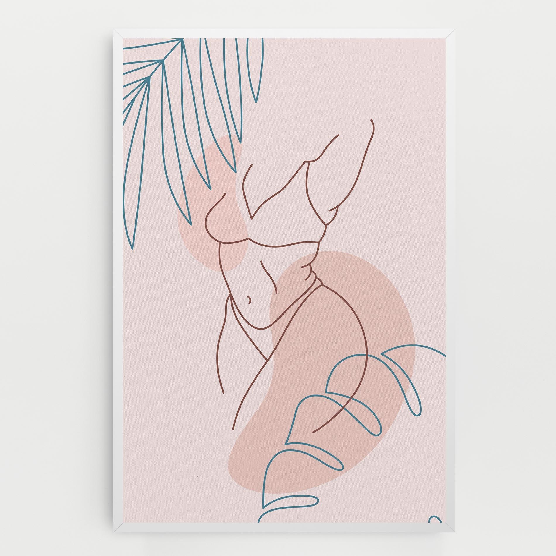 Leinwandbild Body Line Leaf mockup 0