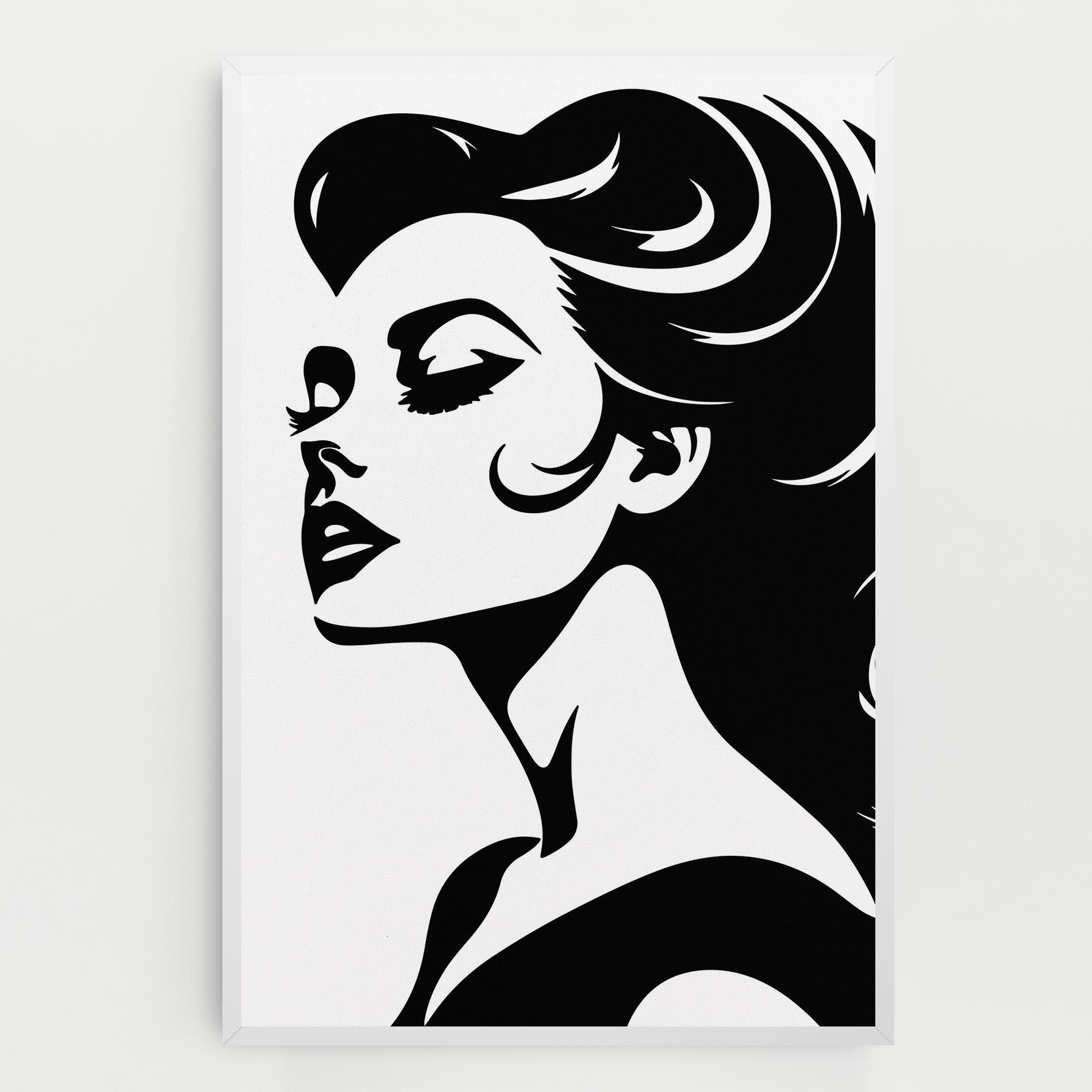 Leinwandbild Eyeliner Shilouette mockup 0