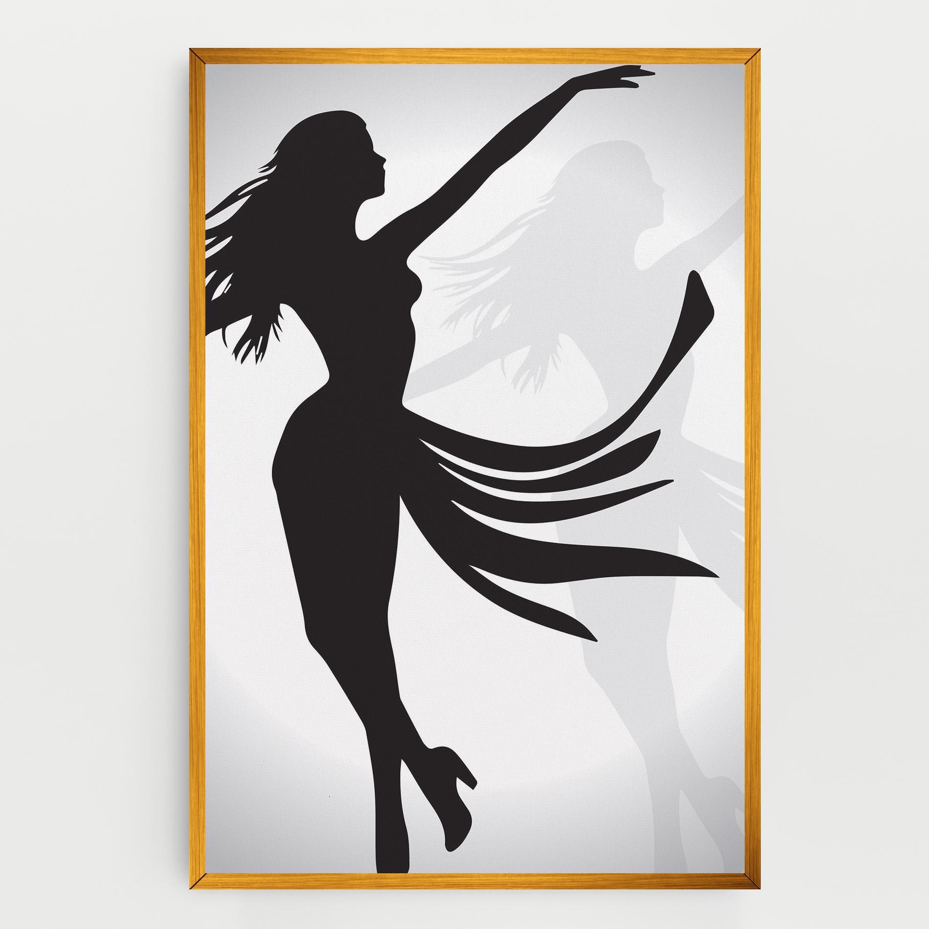 Leinwandbild Dance Shilouette mockup 0