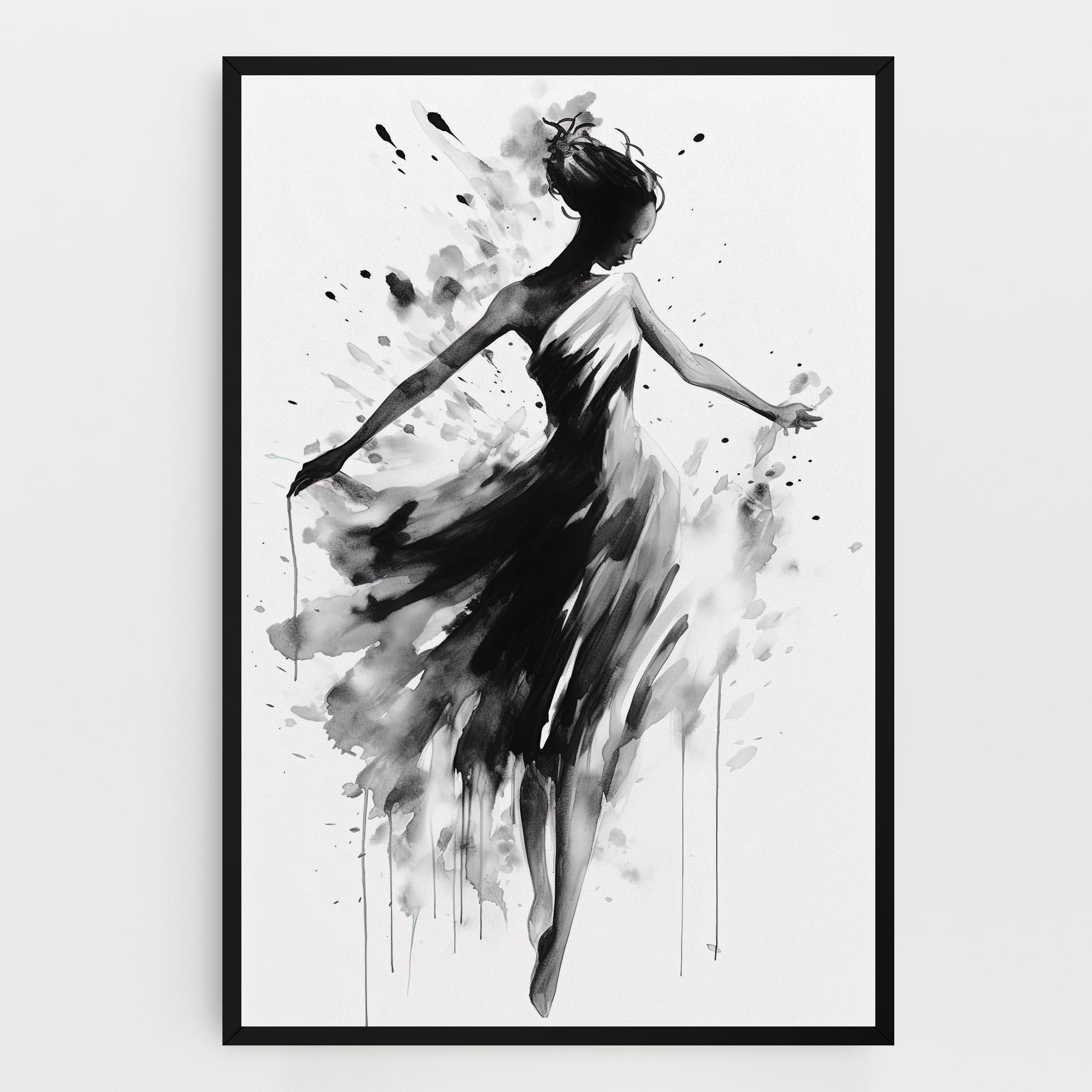 Leinwandbild Beautiful Dancing Woman mockup 0