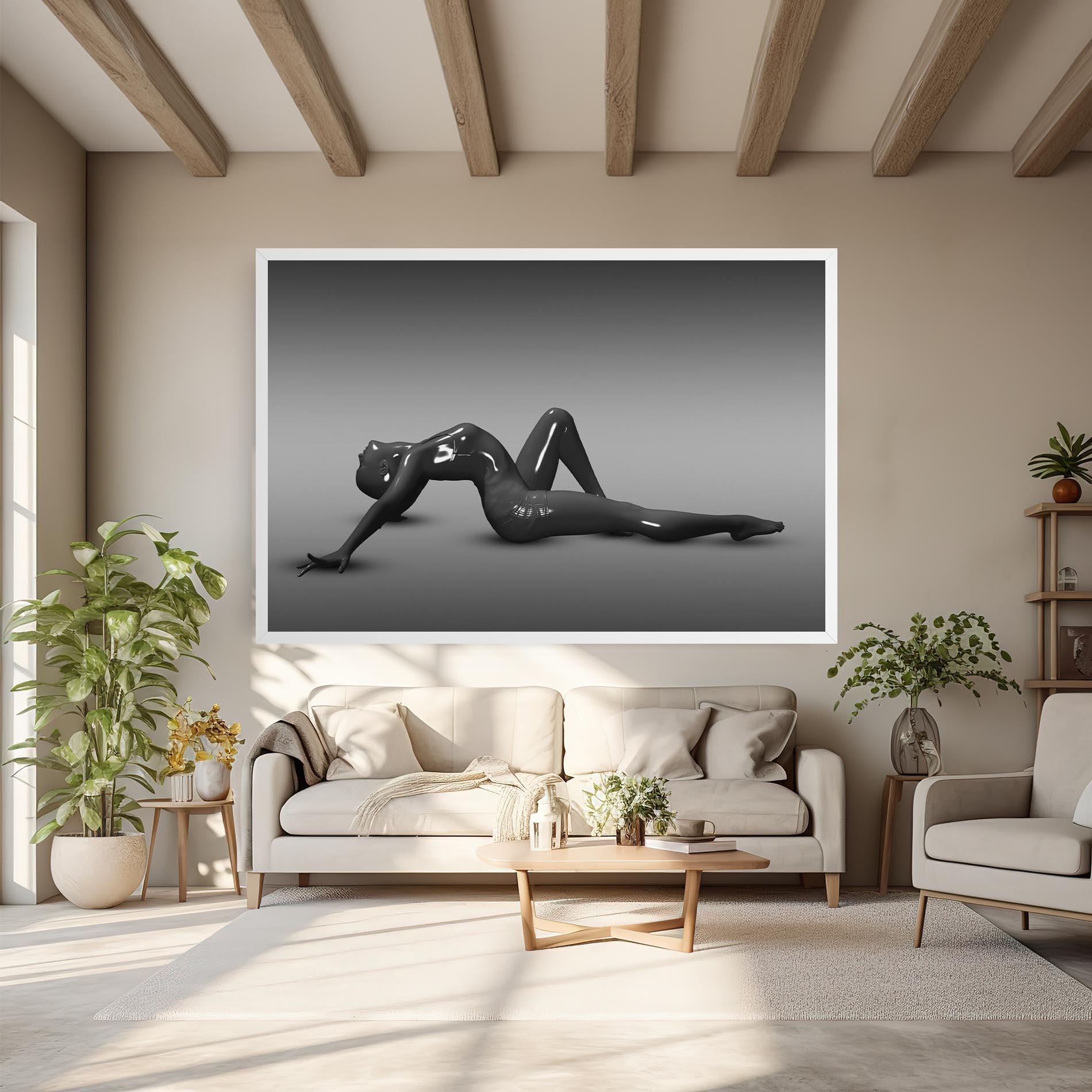 Leinwandbild 3d Black Female mockup 6