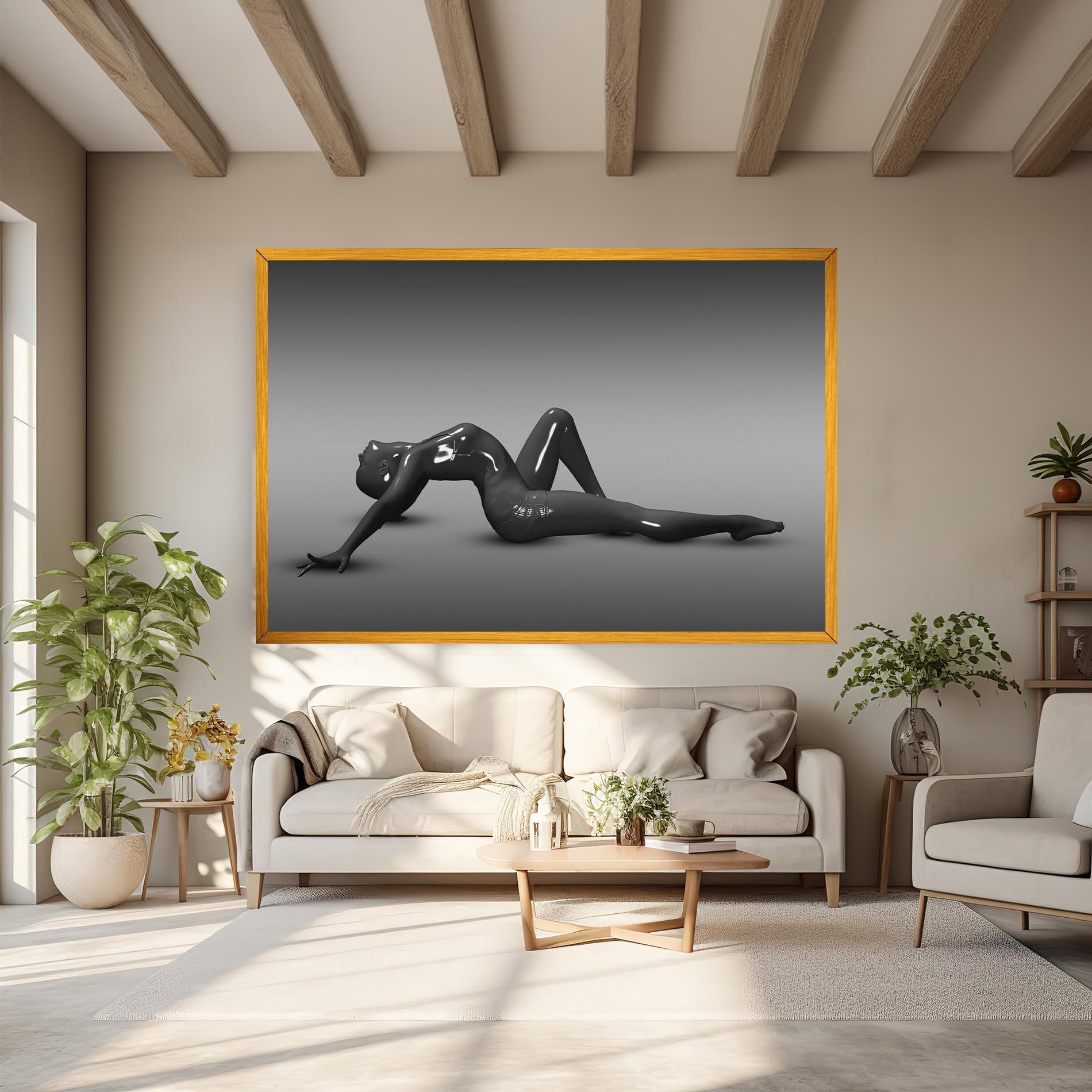 Leinwandbild 3d Black Female mockup 6