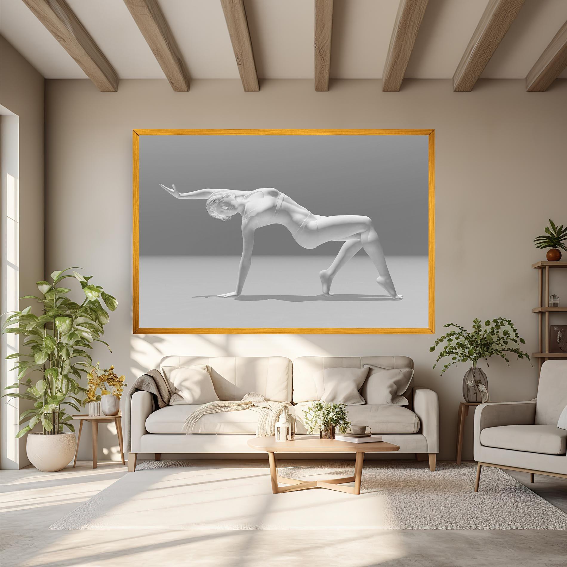 Leinwandbild 3d Gymnastic Pose mockup 6