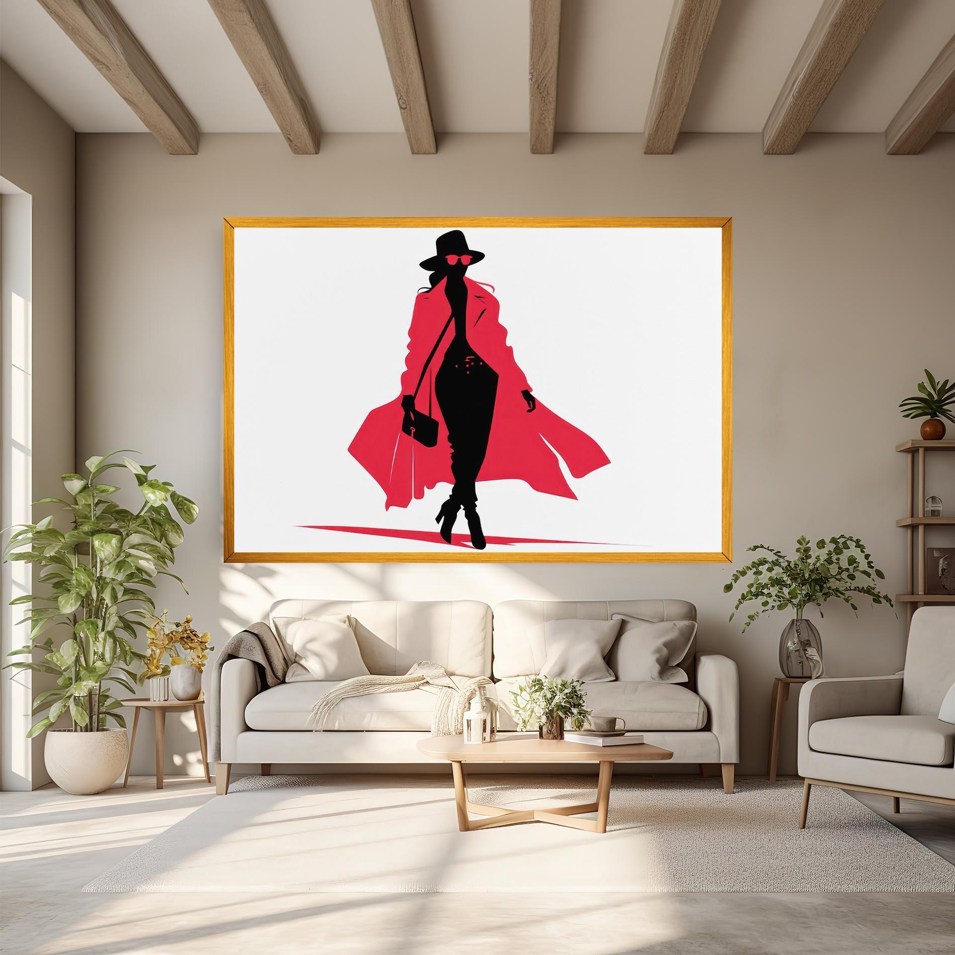 Leinwandbild Pink Outfit Woman mockup 6