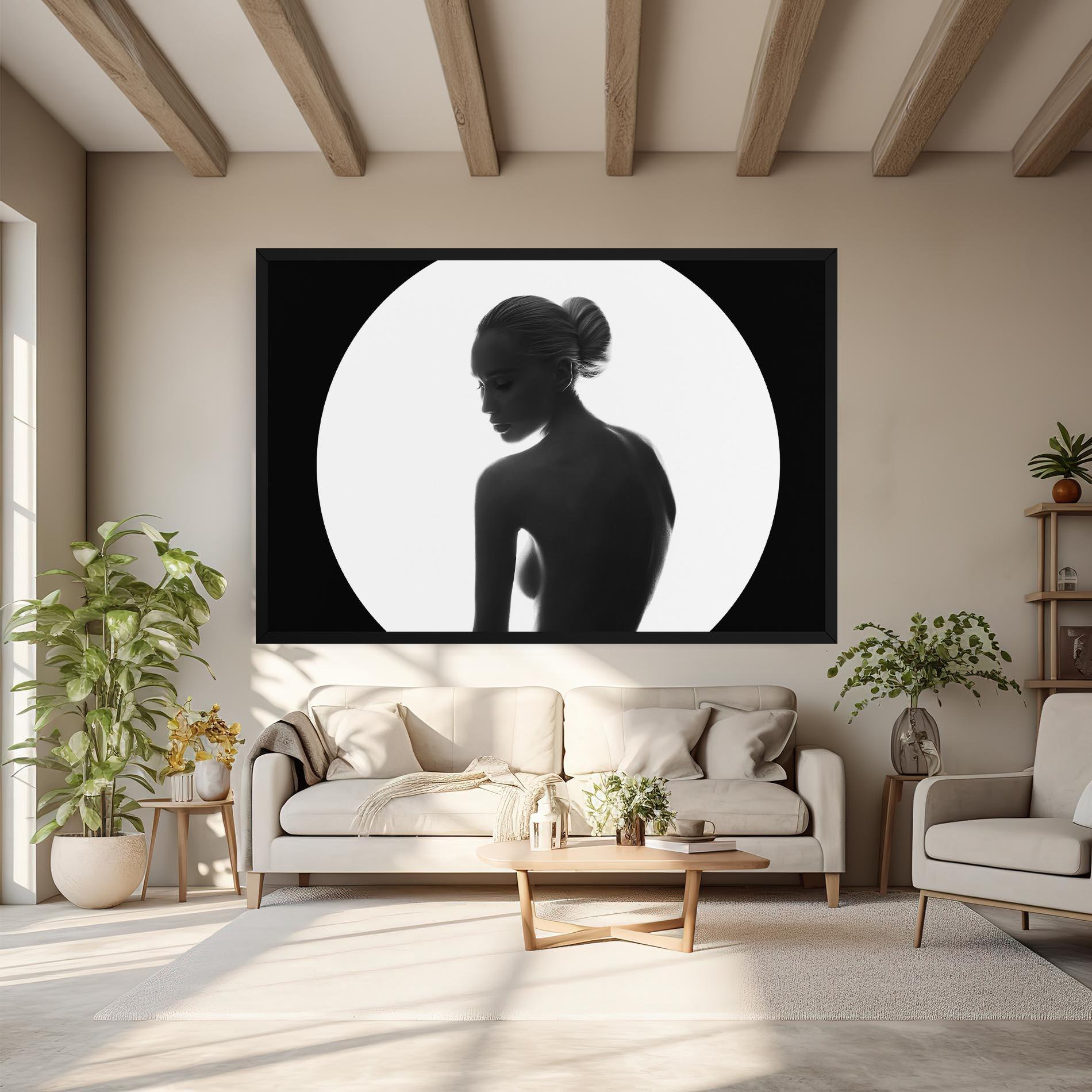 Leinwandbild Woman Body Circle mockup 6