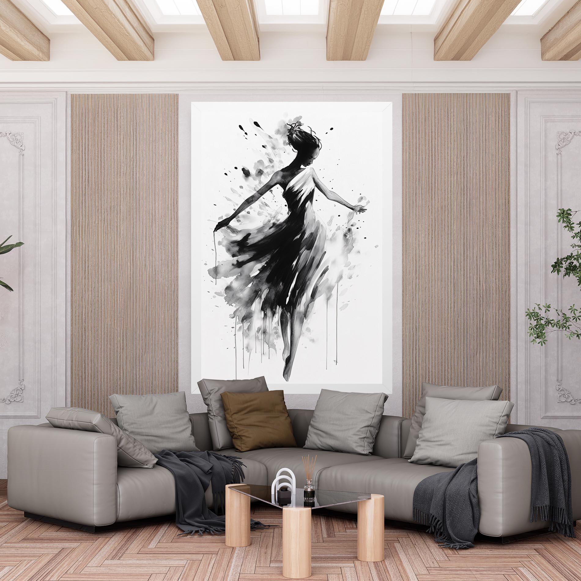 Leinwandbild Beautiful Dancing Woman mockup 6