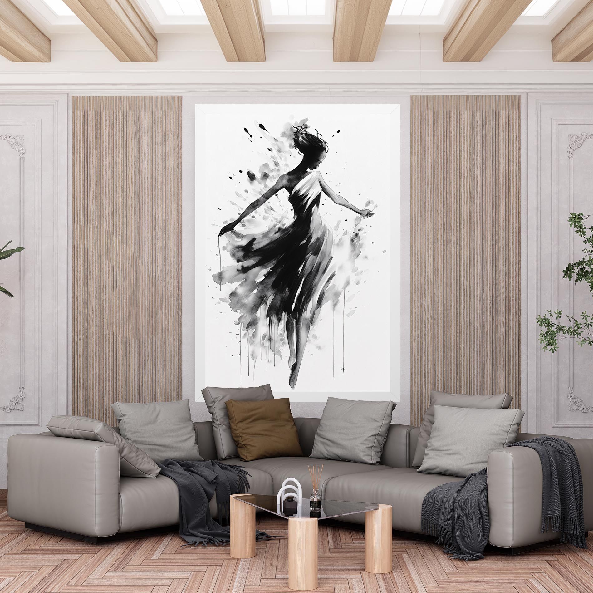 Beautiful Dancing Woman mockup 6