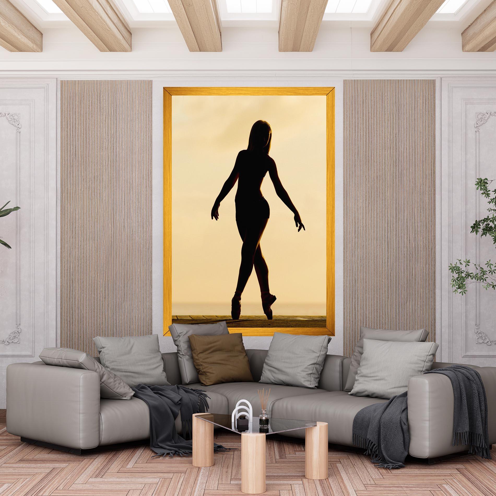 Leinwandbild Ballet On Cream mockup 6