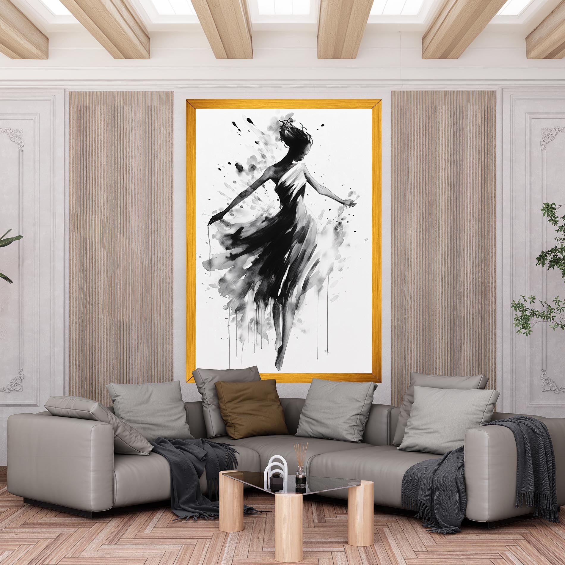 Beautiful Dancing Woman mockup 6