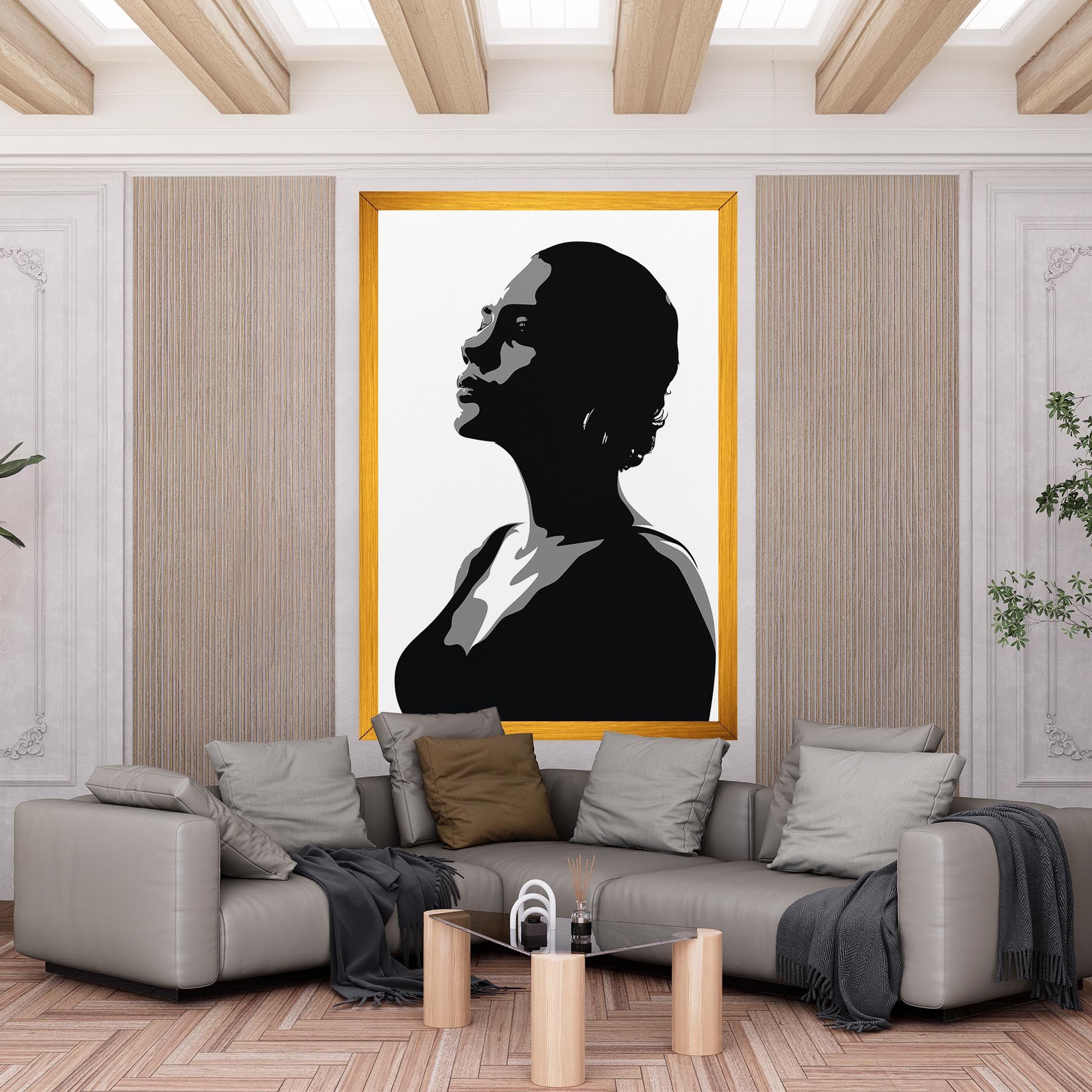 Black Woman Shilouette mockup 6