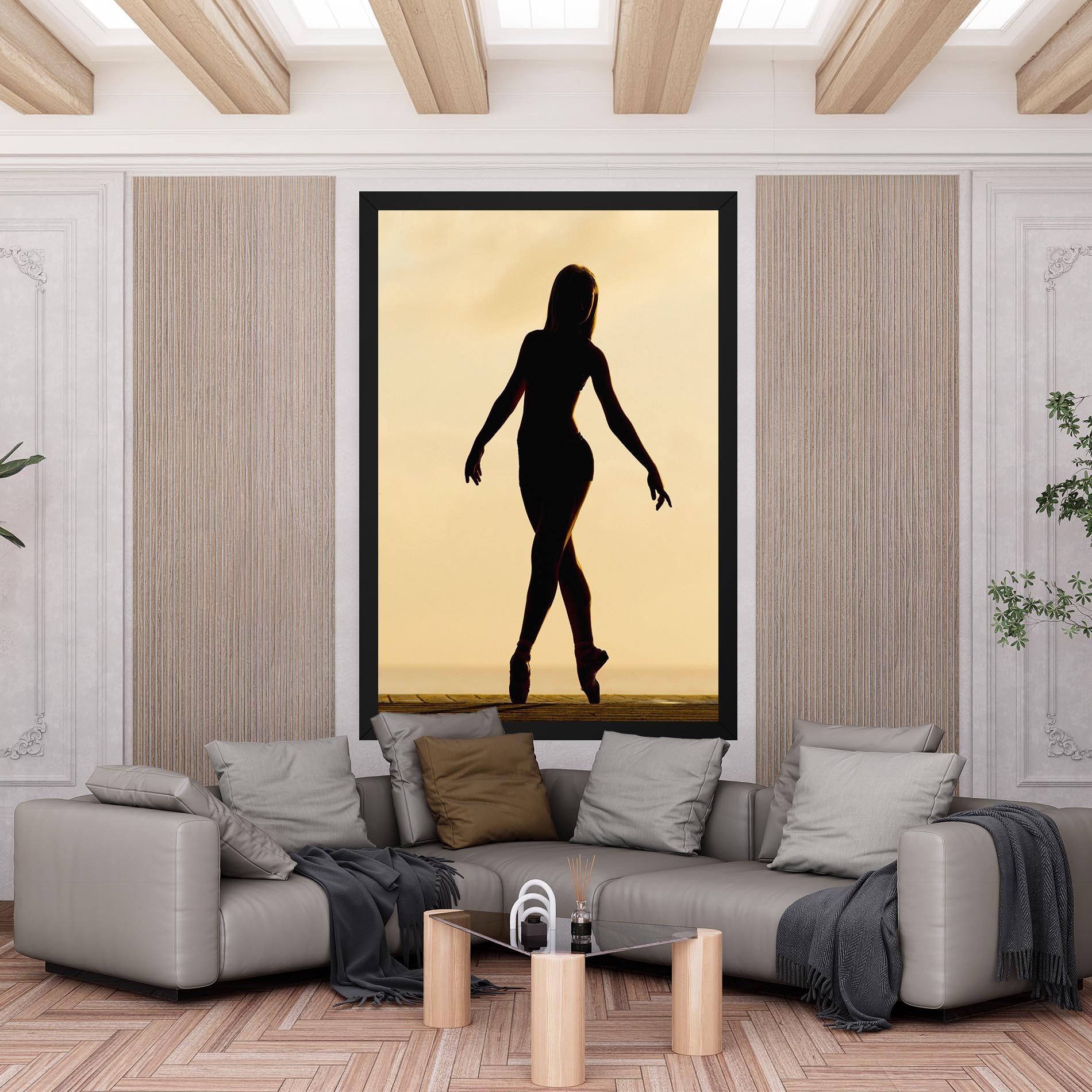 Leinwandbild Ballet On Cream mockup 6