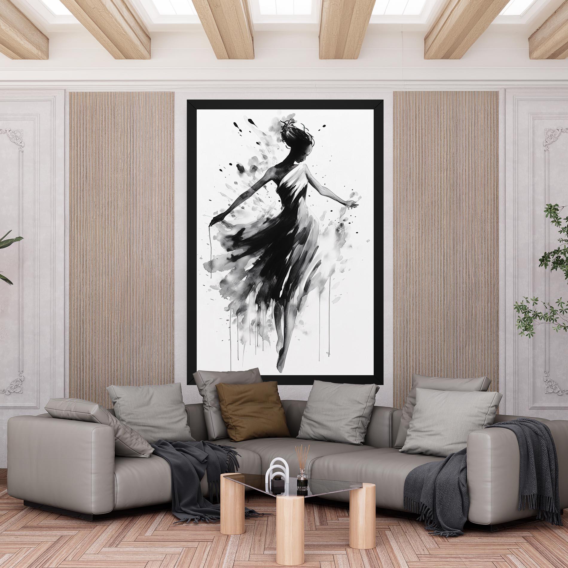 Leinwandbild Beautiful Dancing Woman mockup 6