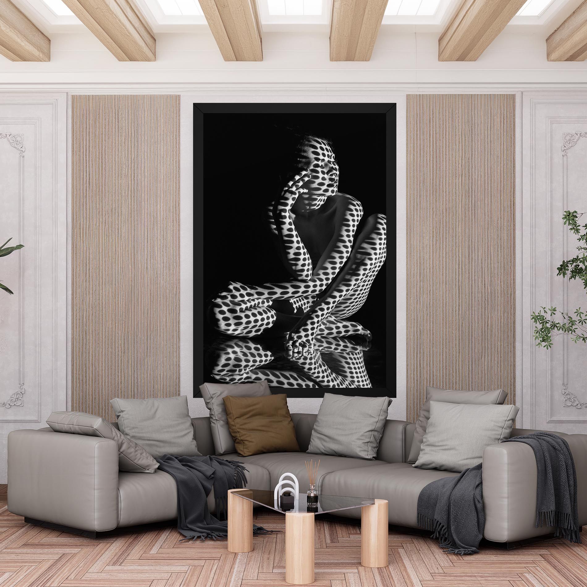 Black White Pattern Woman mockup 6