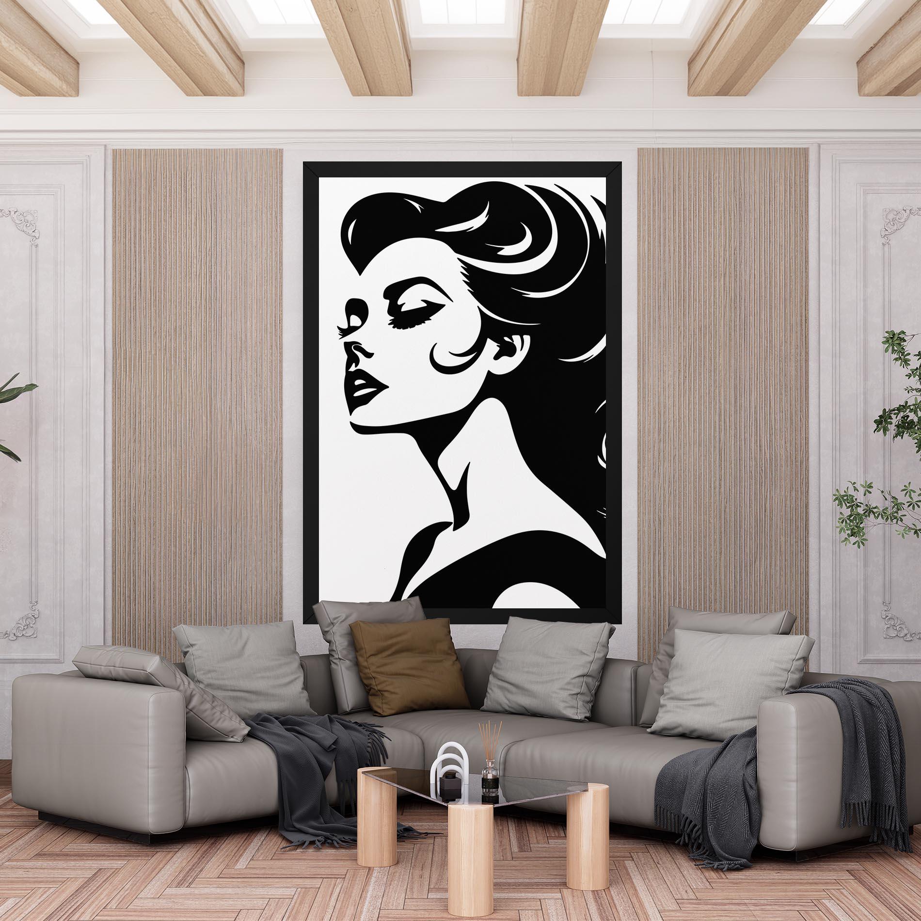 Leinwandbild Eyeliner Shilouette mockup 6