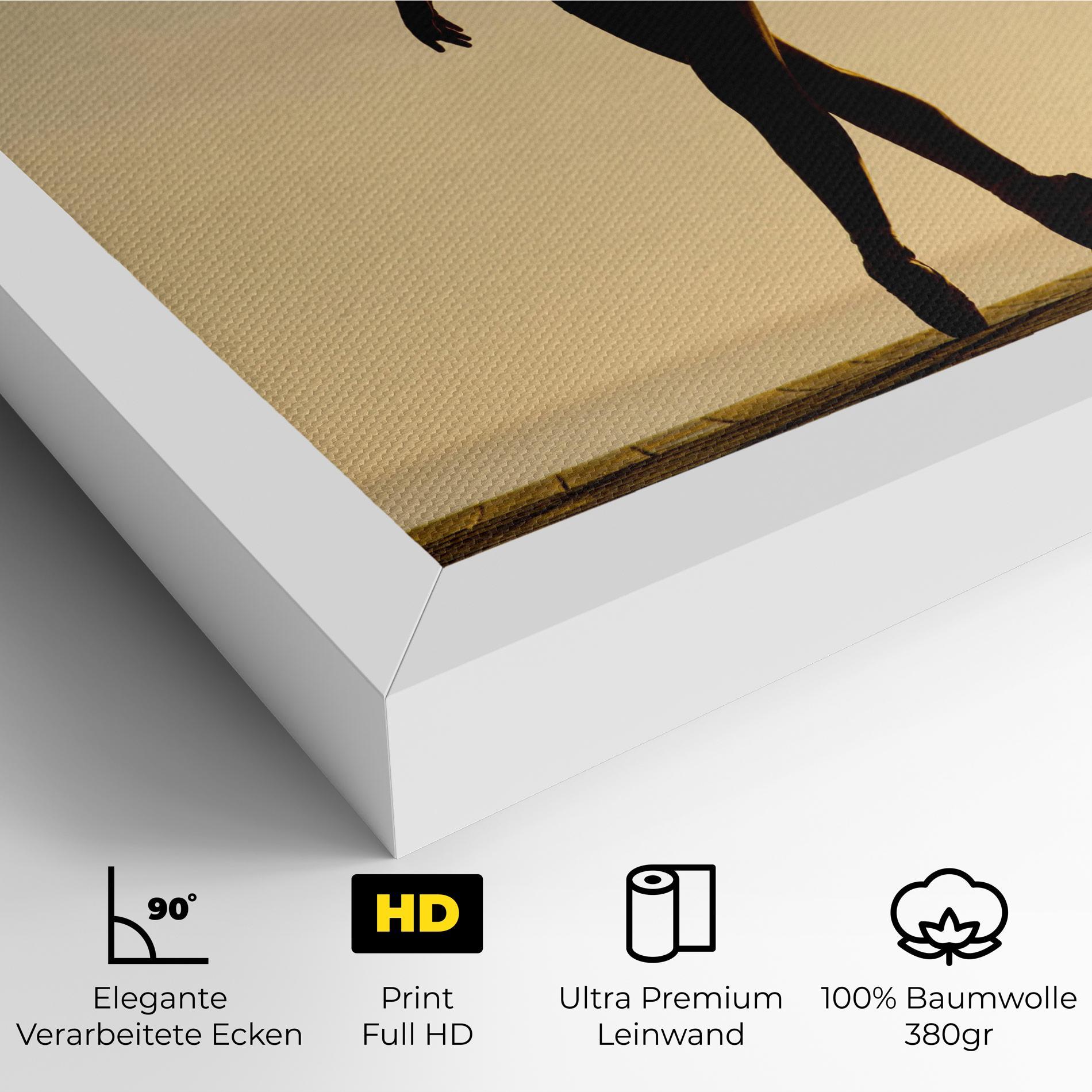 Leinwandbild Ballet On Cream mockup 4