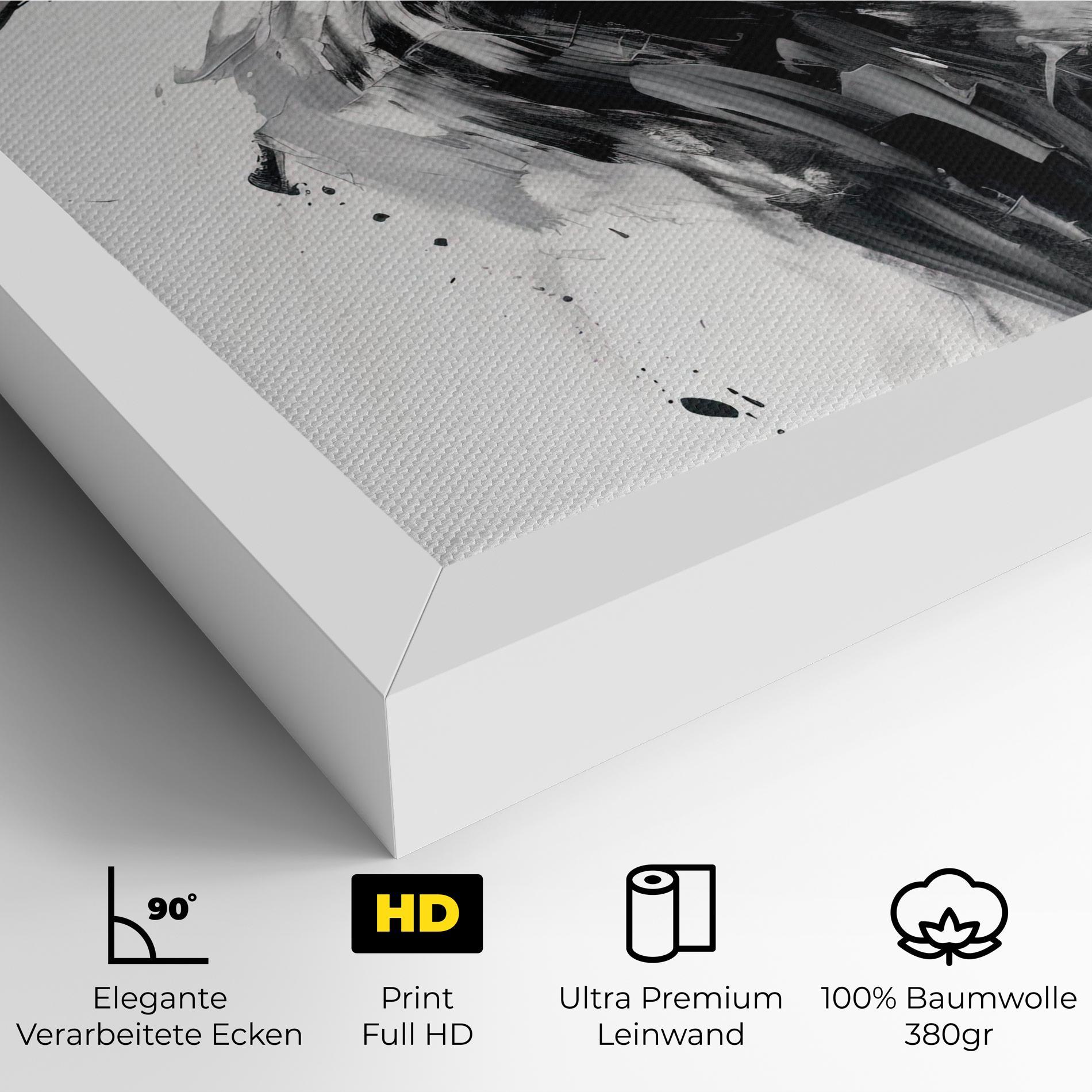 Leinwandbild Black Ink Woman mockup 4