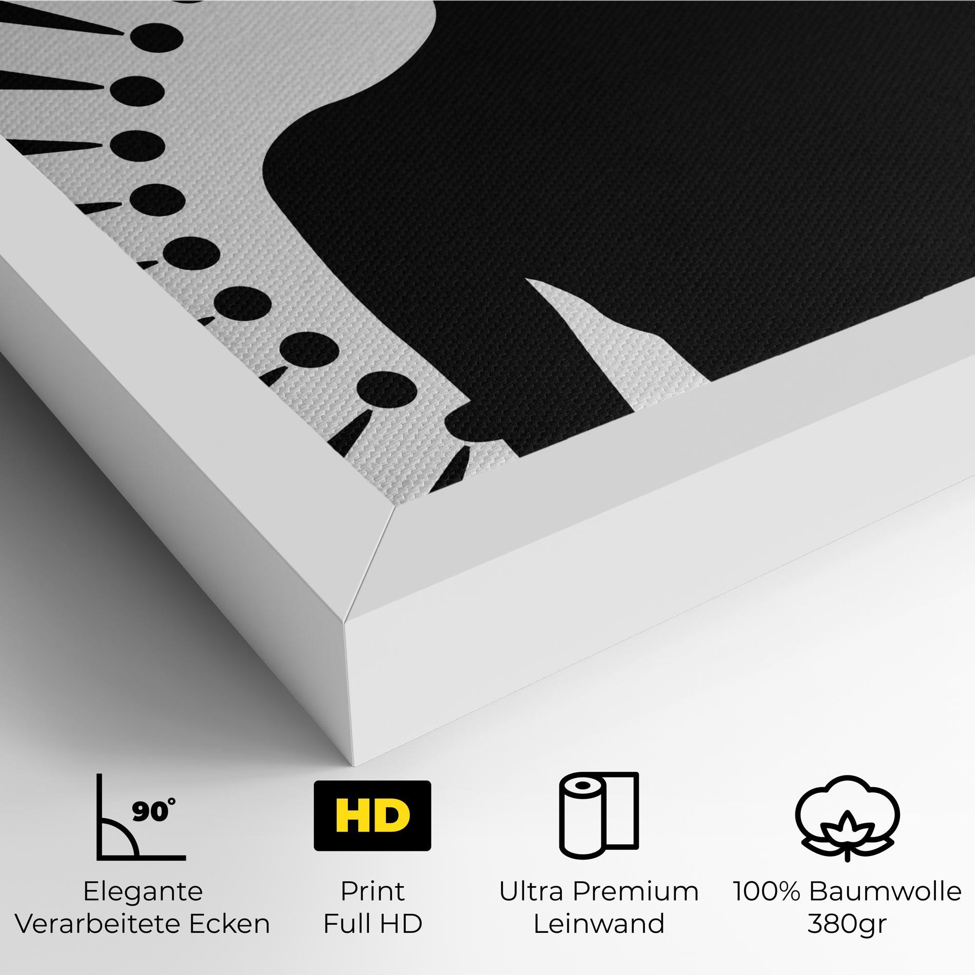 Leinwandbild Black Shilouette Lady mockup 4