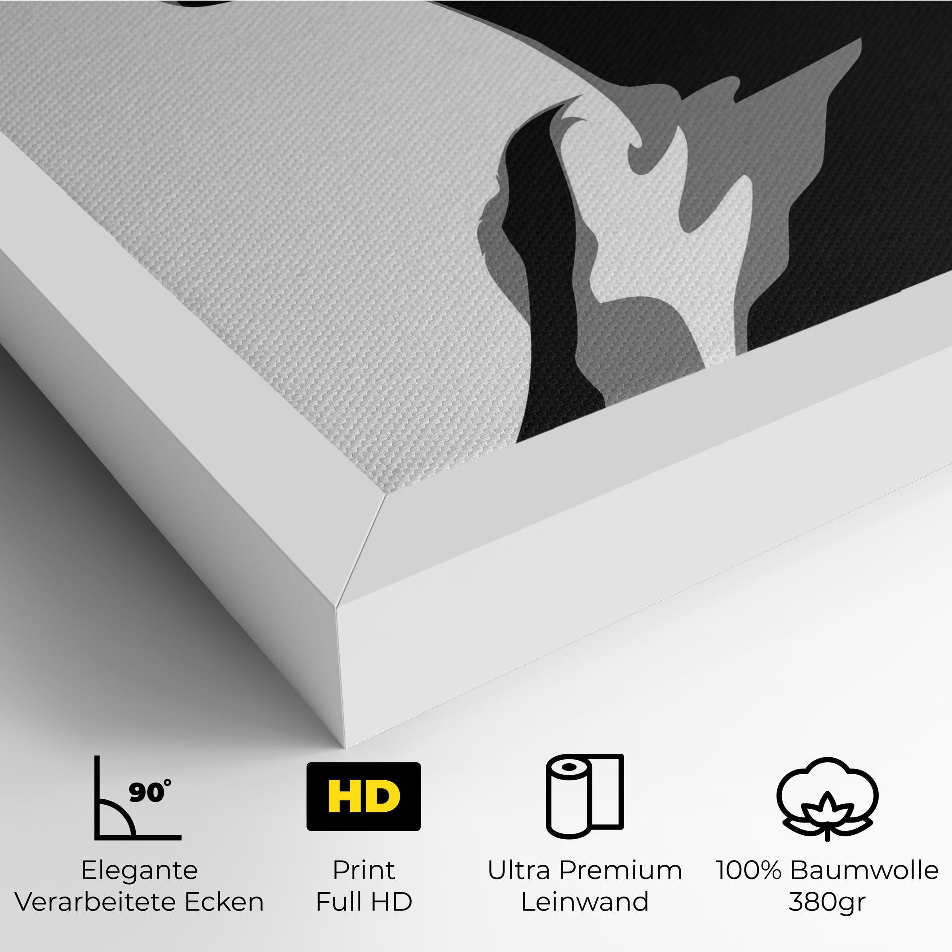 Leinwandbild Black Woman Shilouette mockup 4