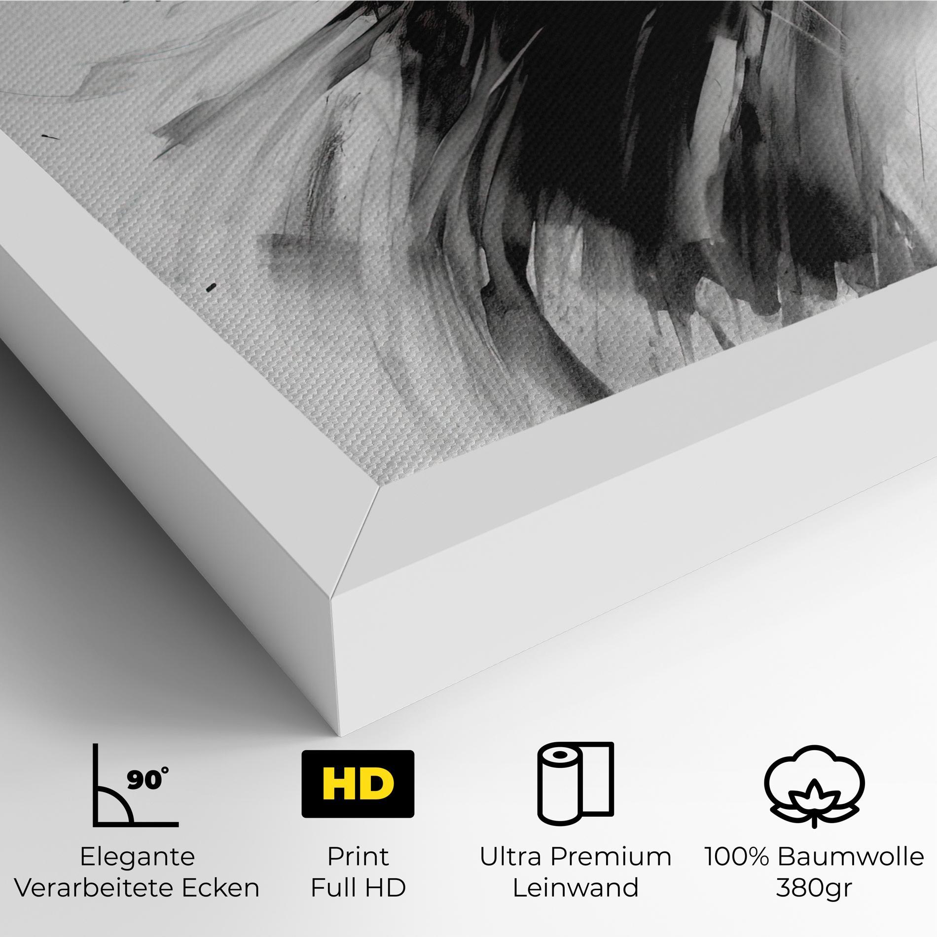 Leinwandbild Dancing Woman Drawn mockup 4