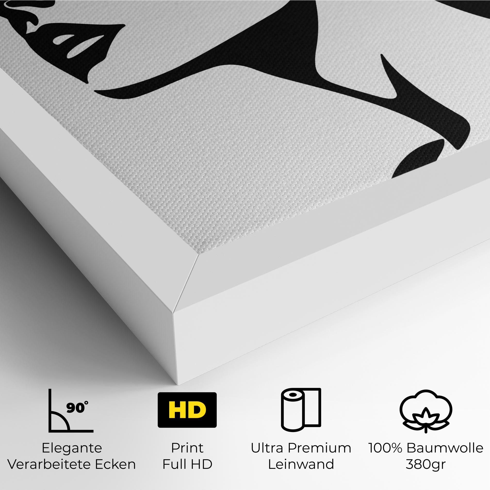 Leinwandbild Eyeliner Shilouette mockup 4