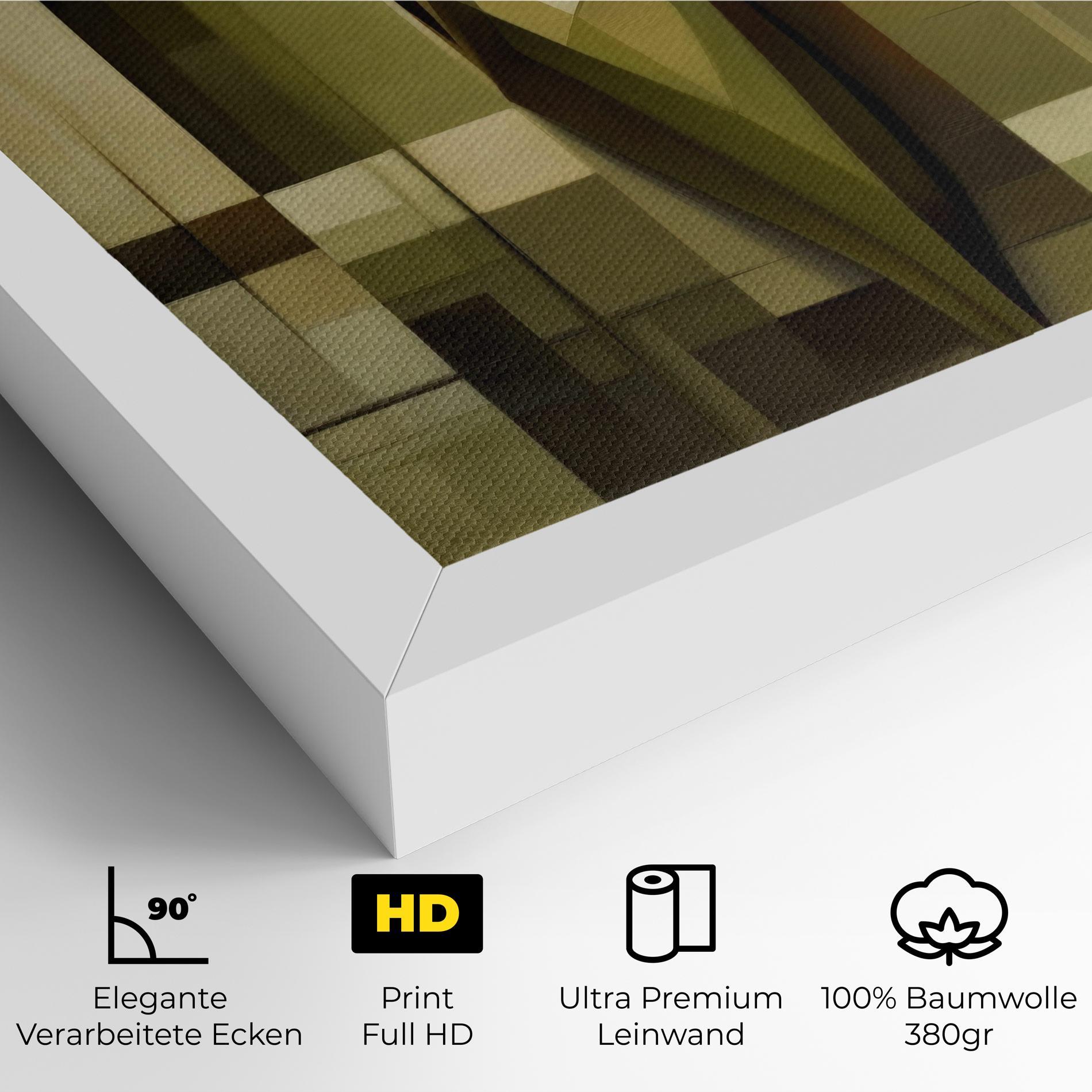 Leinwandbild Olive Green Shilouete mockup 4
