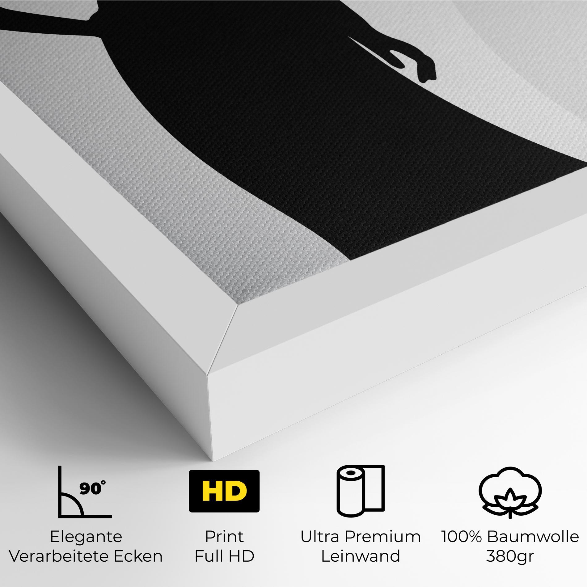 Leinwandbild Silhouette Lady mockup 4