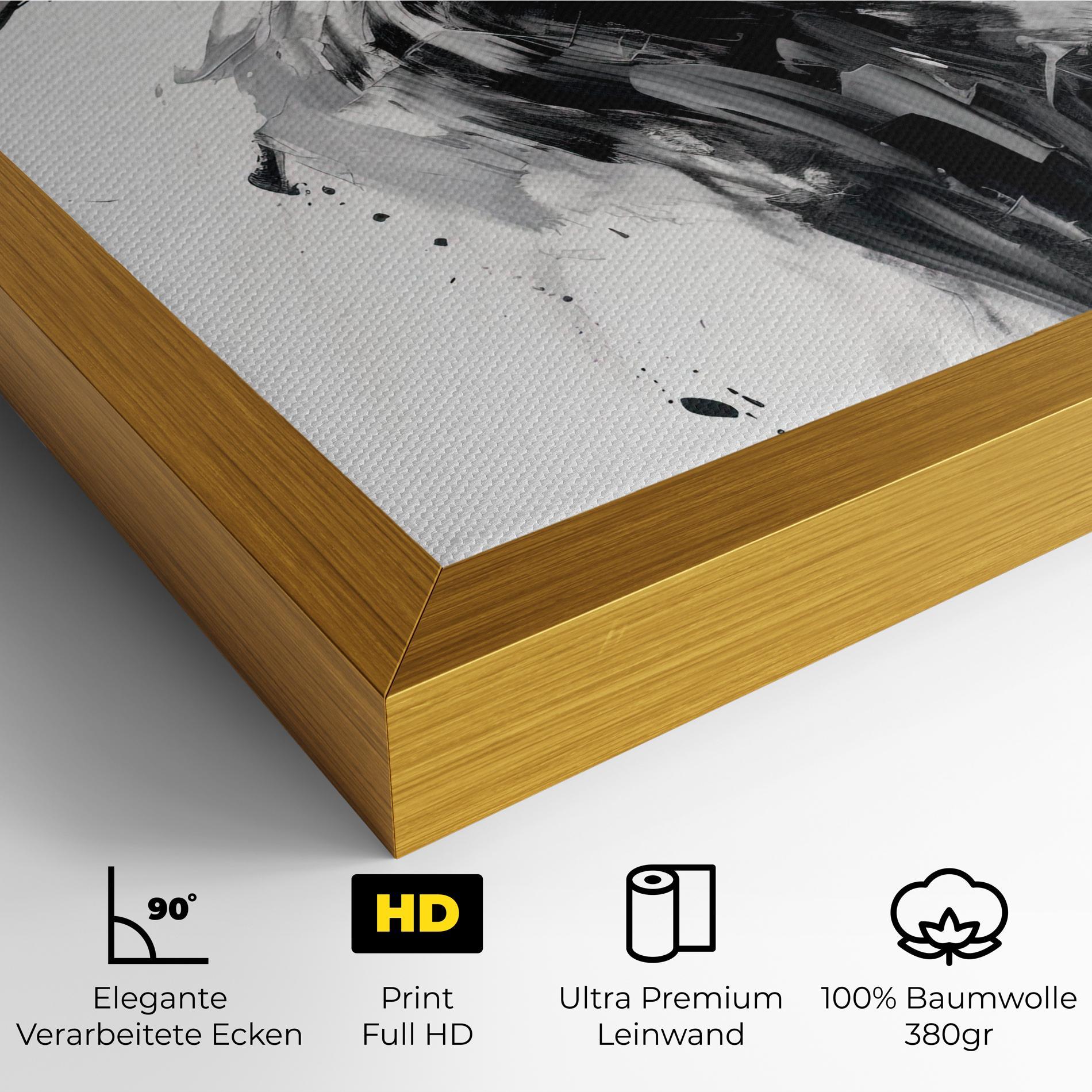 Leinwandbild Black Ink Woman mockup 4