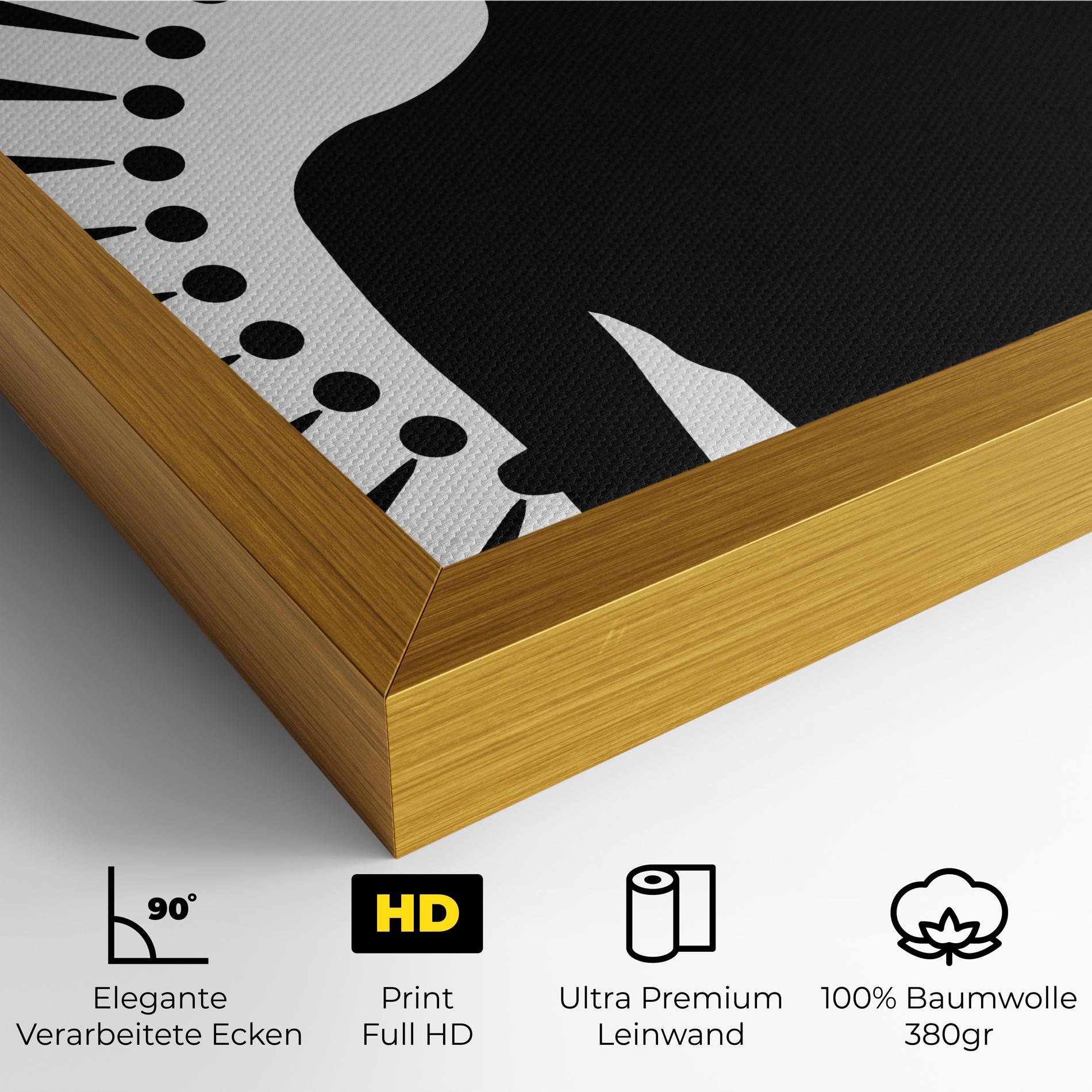 Leinwandbild Black Shilouette Lady mockup 4