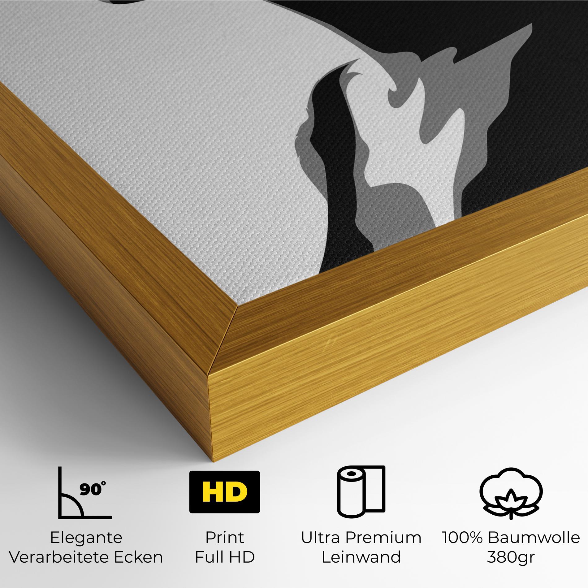 Leinwandbild Black Woman Shilouette mockup 4