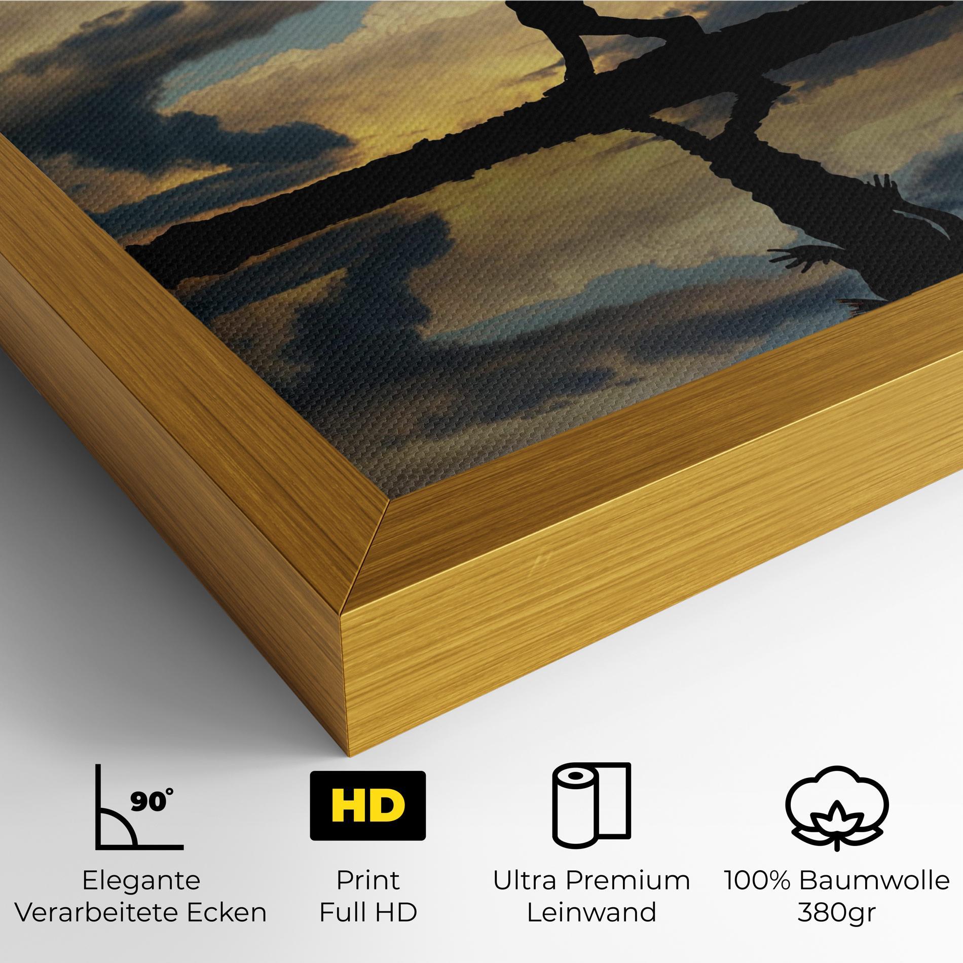 Leinwandbild Little Girl Jumping mockup 4