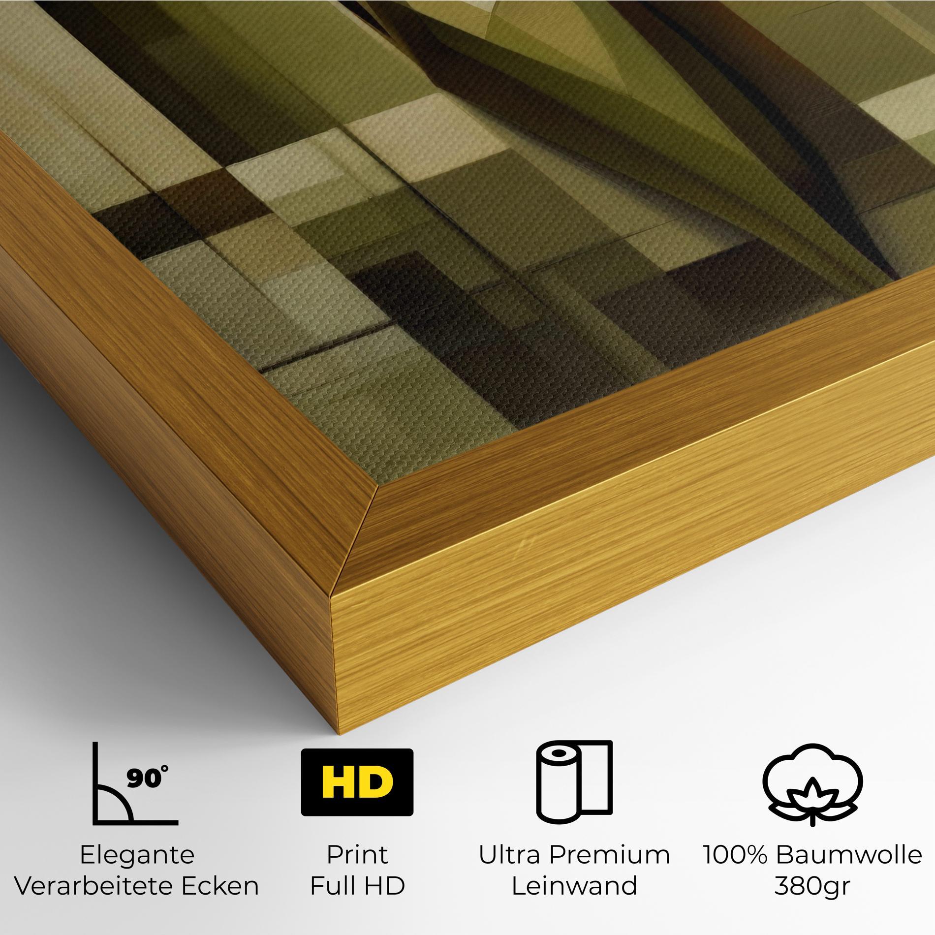 Leinwandbild Olive Green Shilouete mockup 4