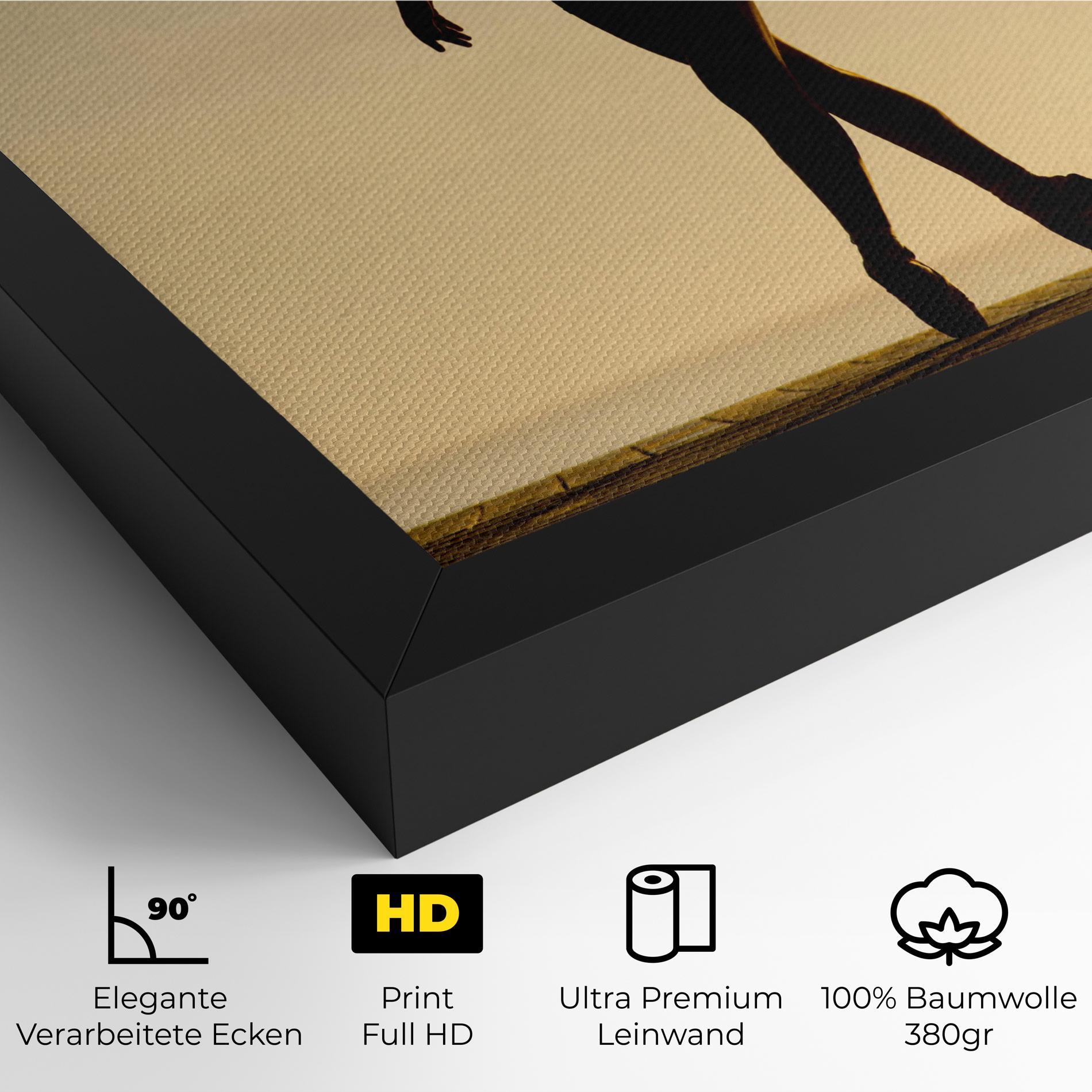 Leinwandbild Ballet On Cream mockup 4