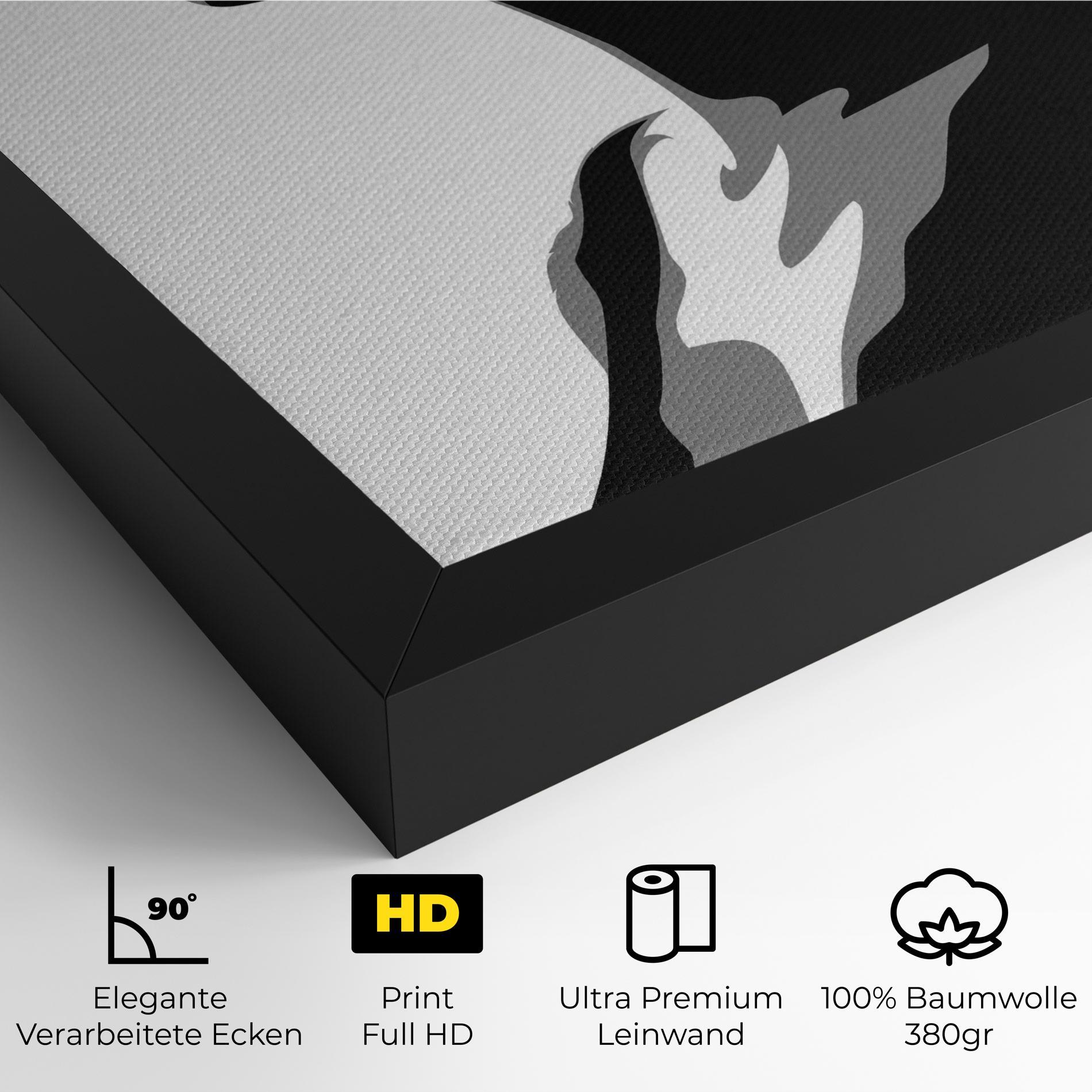 Leinwandbild Black Woman Shilouette mockup 4