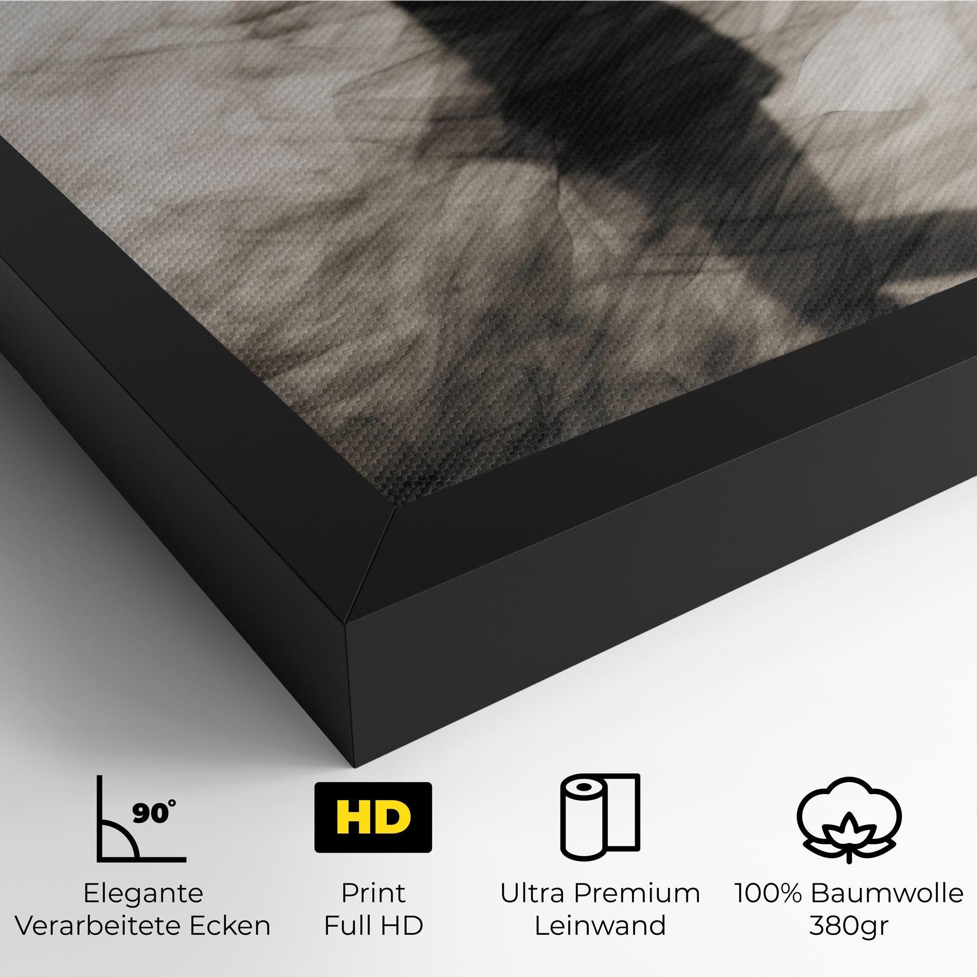 Leinwandbild Smoke Girl Shilouette mockup 4
