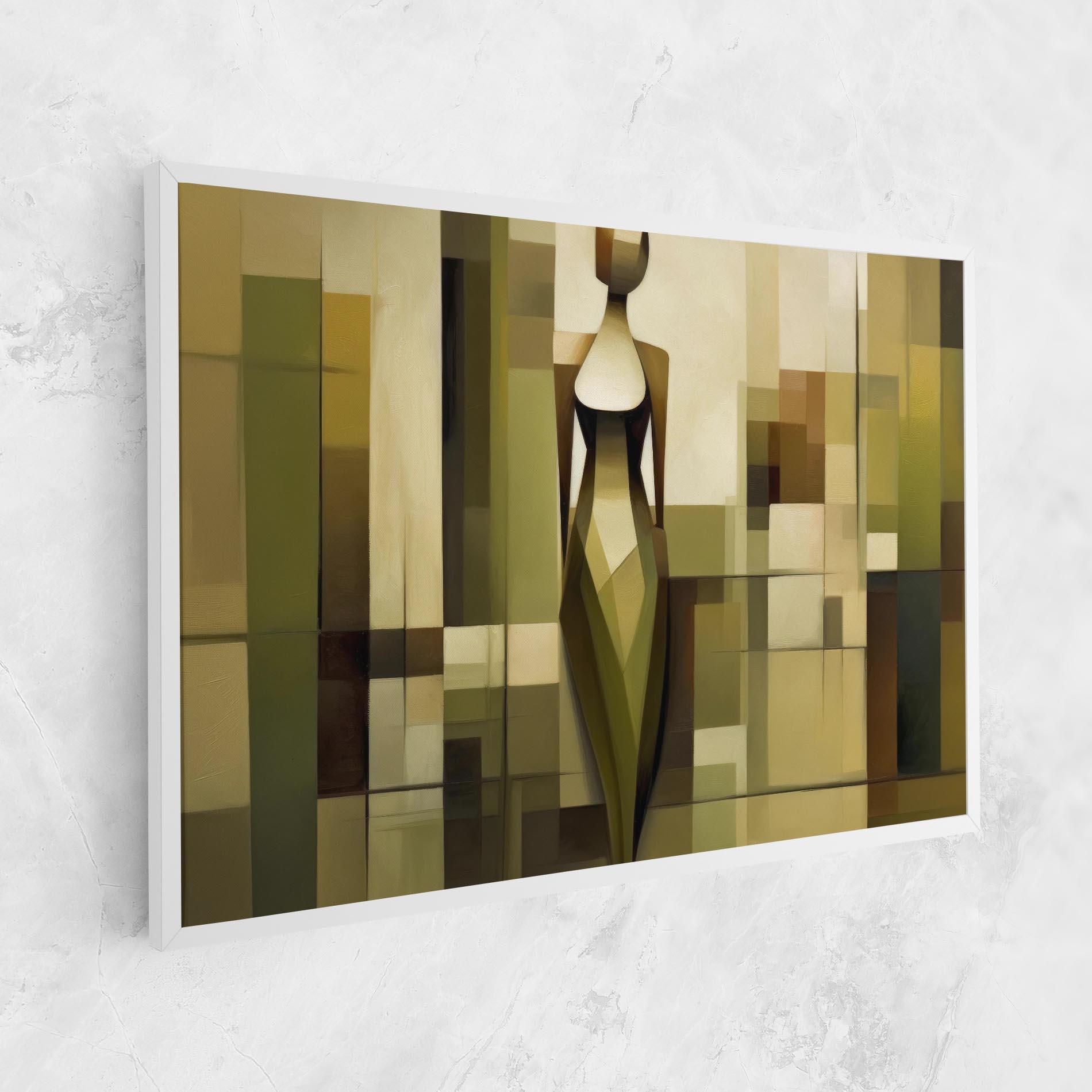 Leinwandbild Olive Green Shilouete mockup 1