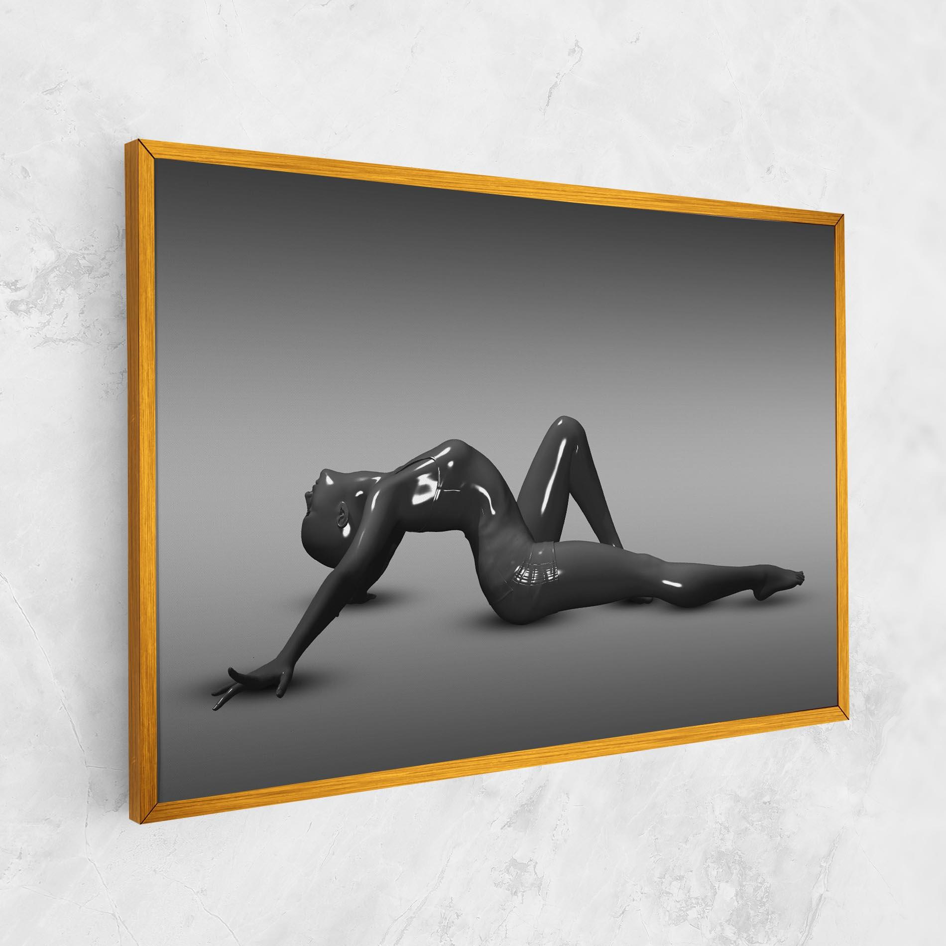Leinwandbild 3d Black Female mockup 1