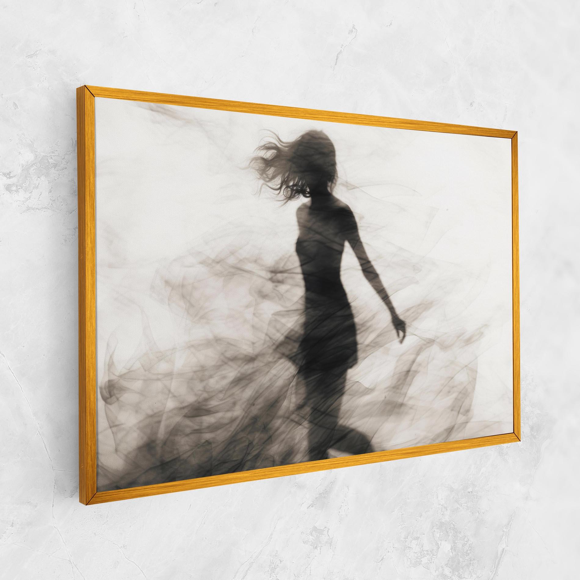 Leinwandbild Smoke Girl Shilouette mockup 1